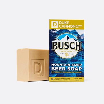 Duke Cannon Feste Duschseife Big Ass Brick of Soap BUSCH BEER- Echte Männerseife aus den USA, 300 gr Seifenstück