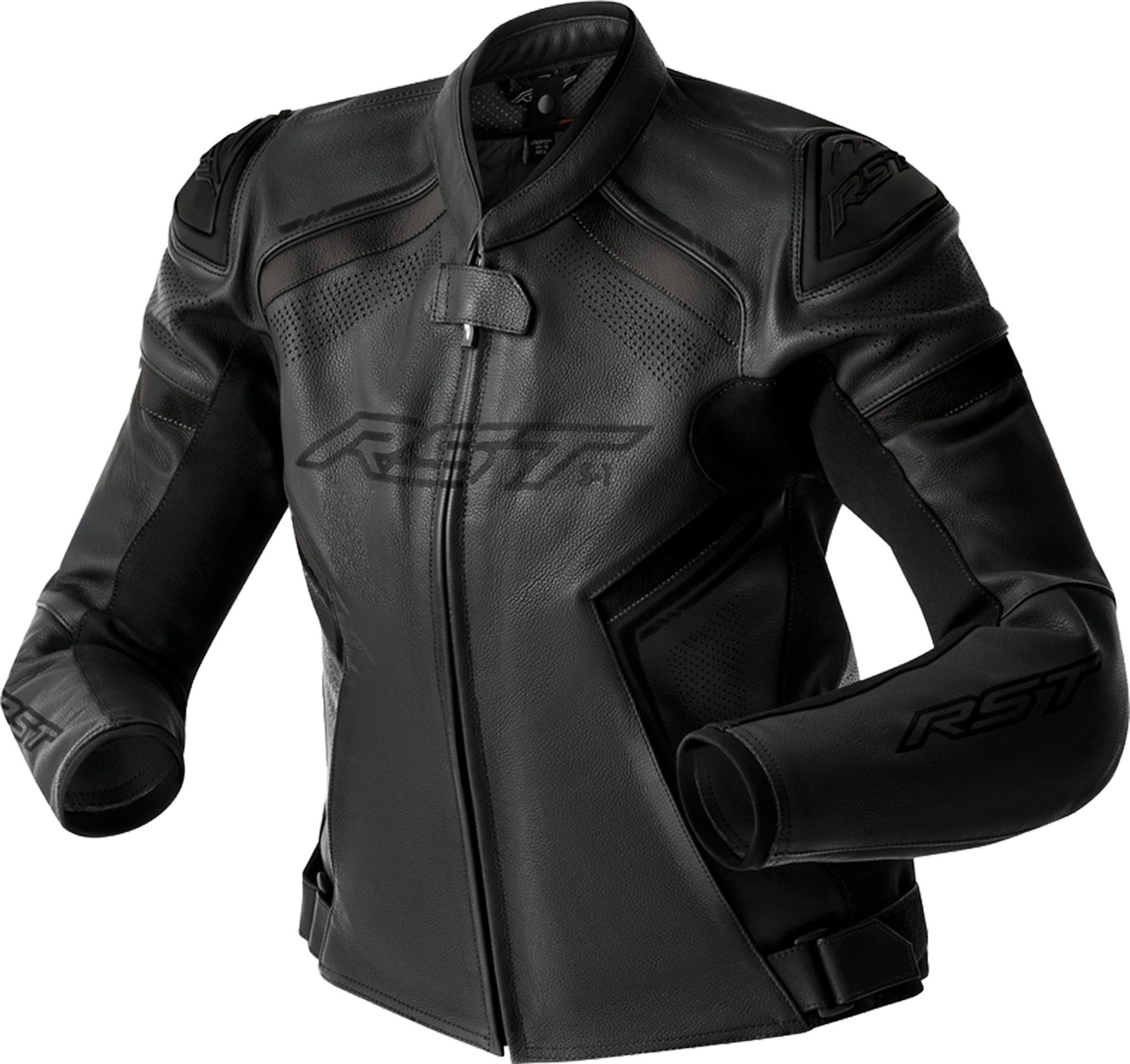 RST Motorradjacke S1 D3O Damen Motorrad Lederjacke Verbindungsreißverschluss,Ellenbogenprotektoren enthalten,Schulte