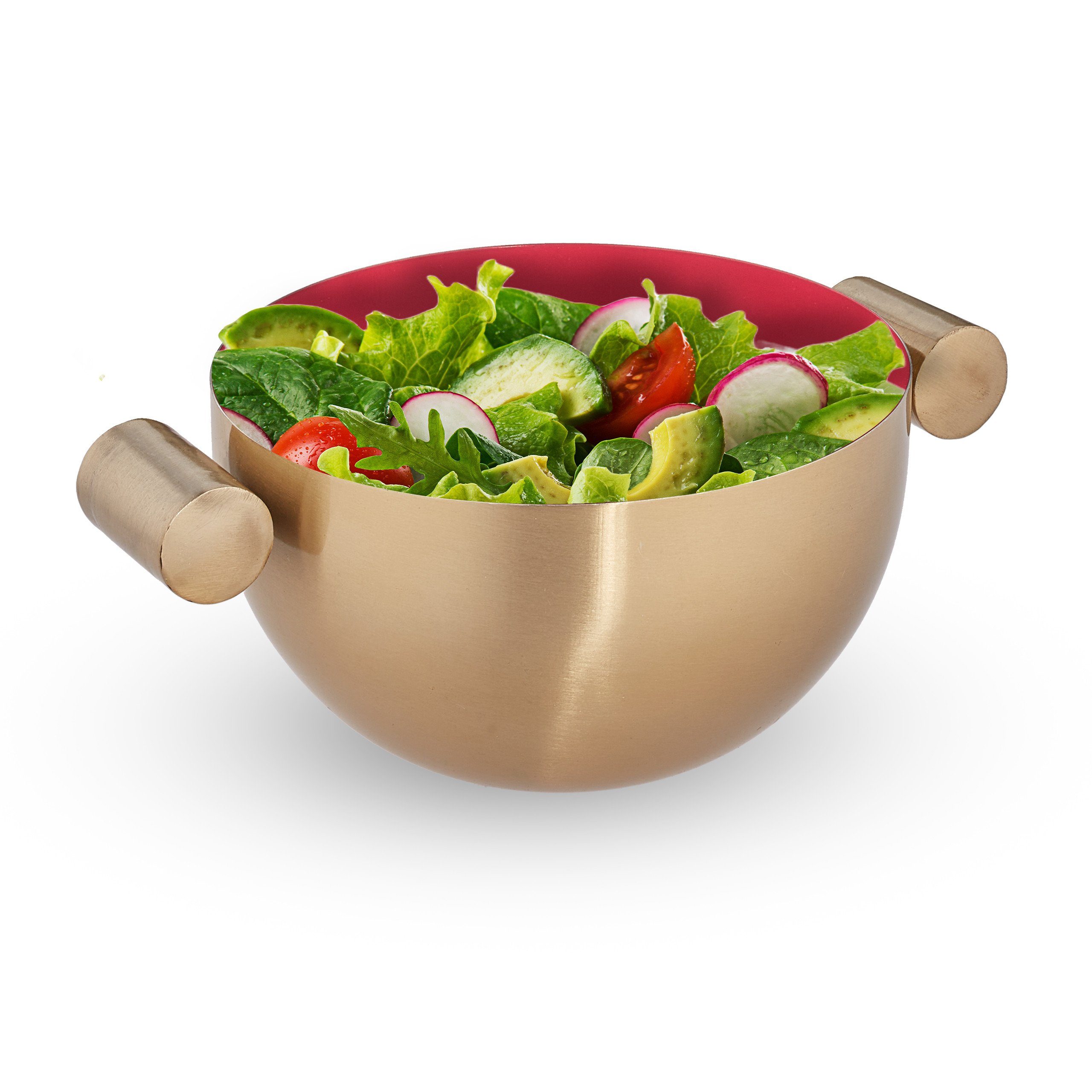 relaxdays Servierschüssel aus Edelstahl, Edelstahl, S