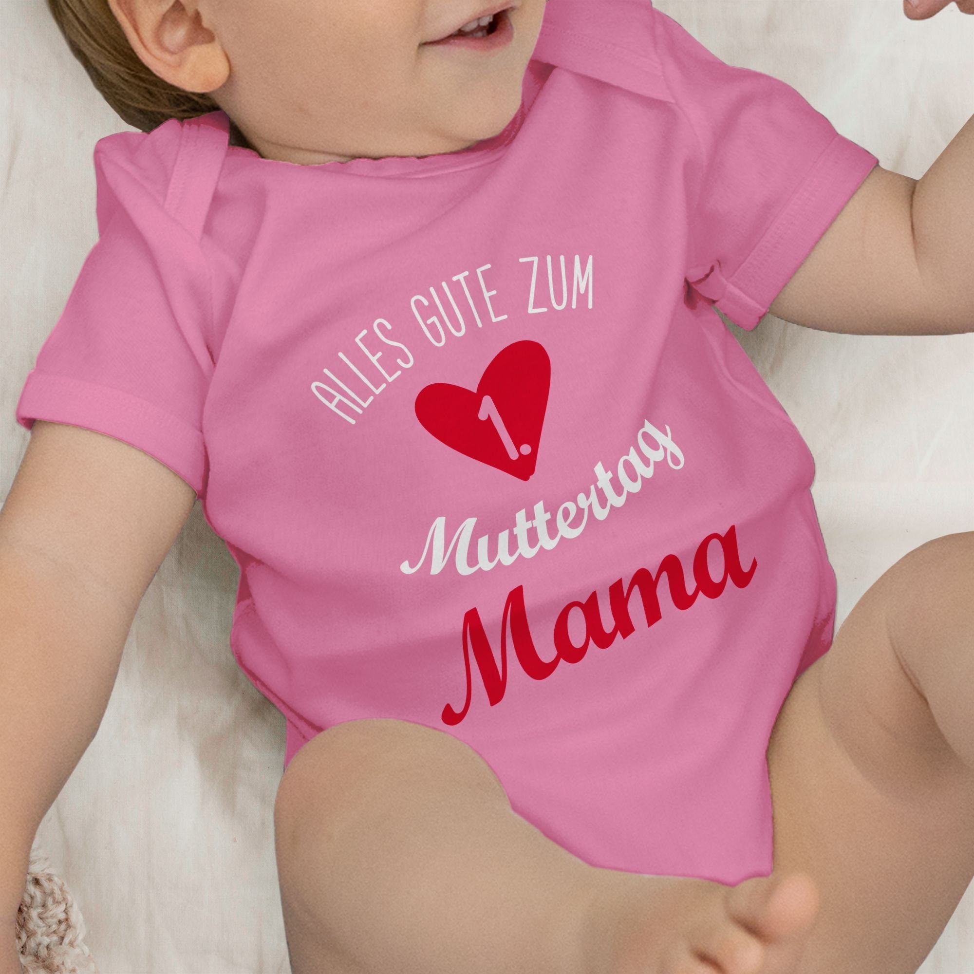 zum 2 Pink Muttertag Erster (1-tlg) Shirtracer 1. gute Alles Muttertagsgeschenk - Shirtbody Muttertag