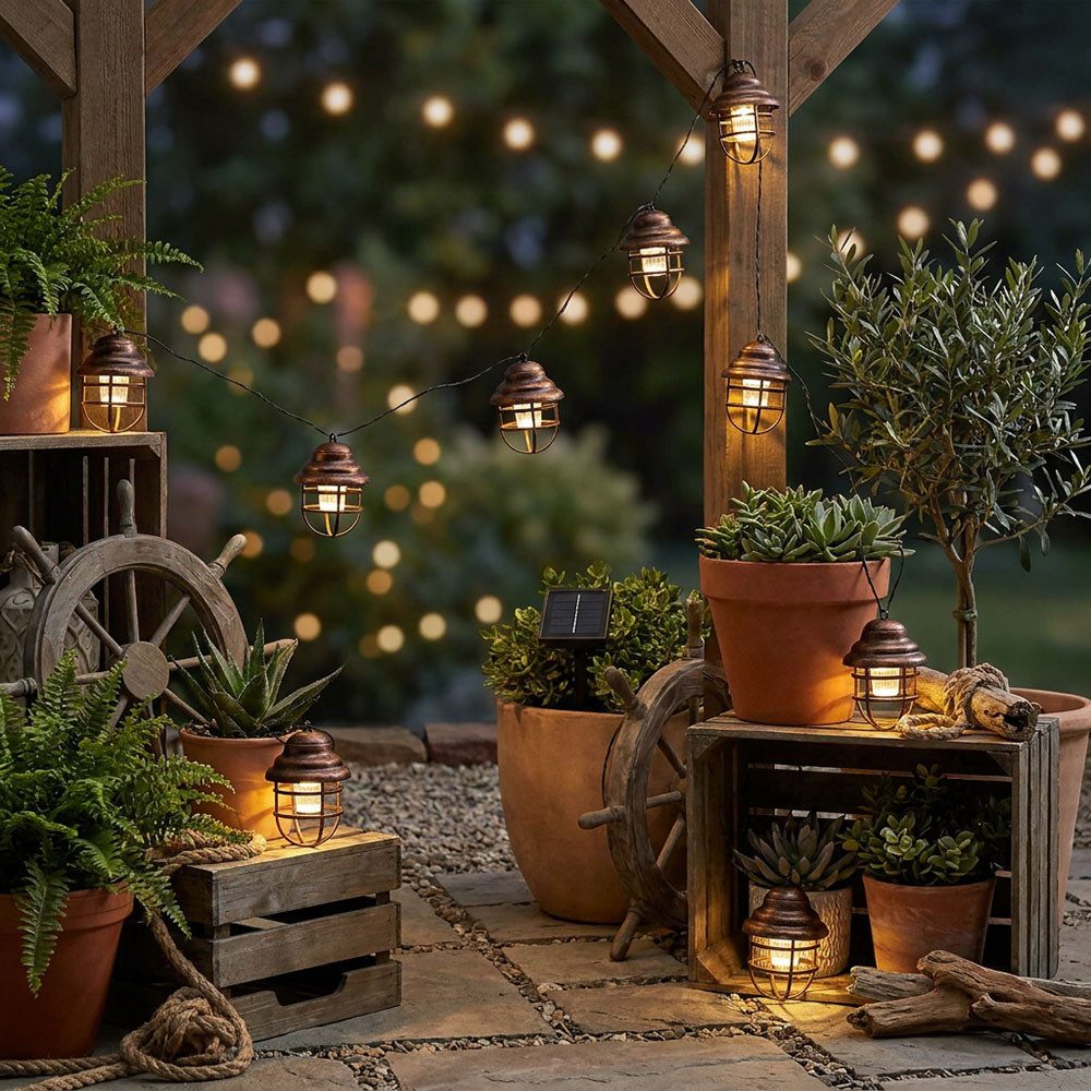 GLOBO LIGHTING LED Solarleuchte, LED-Leuchtmittel fest verbaut, Warmweiß, Solarleuchte Außenlampe Gartenleuchte