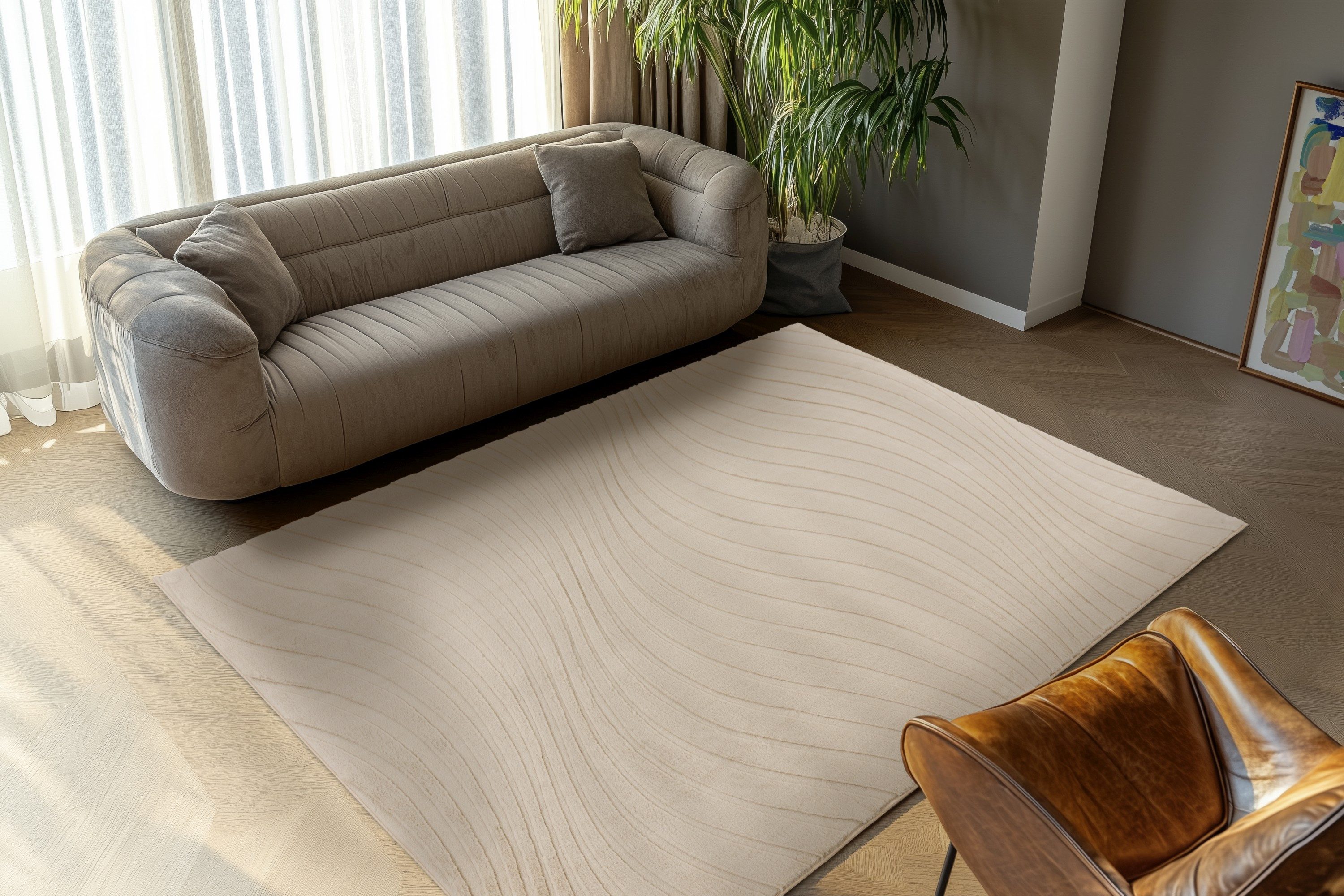 Kayoom Teppich Kierk 325, rechteckig, Höhe: 16 mm, Weicher Kurzflor, Wohnzimmer