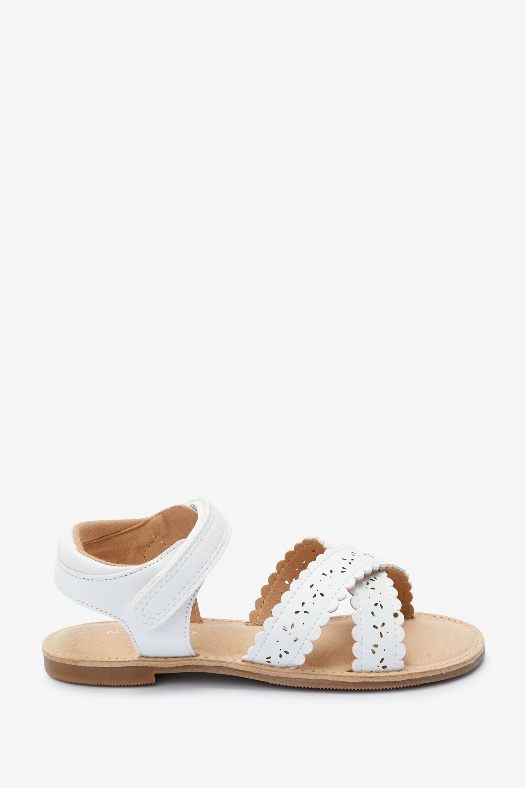 Next Sandalen mit Sandale Bogenkante Passform (1-tlg) - White Breite