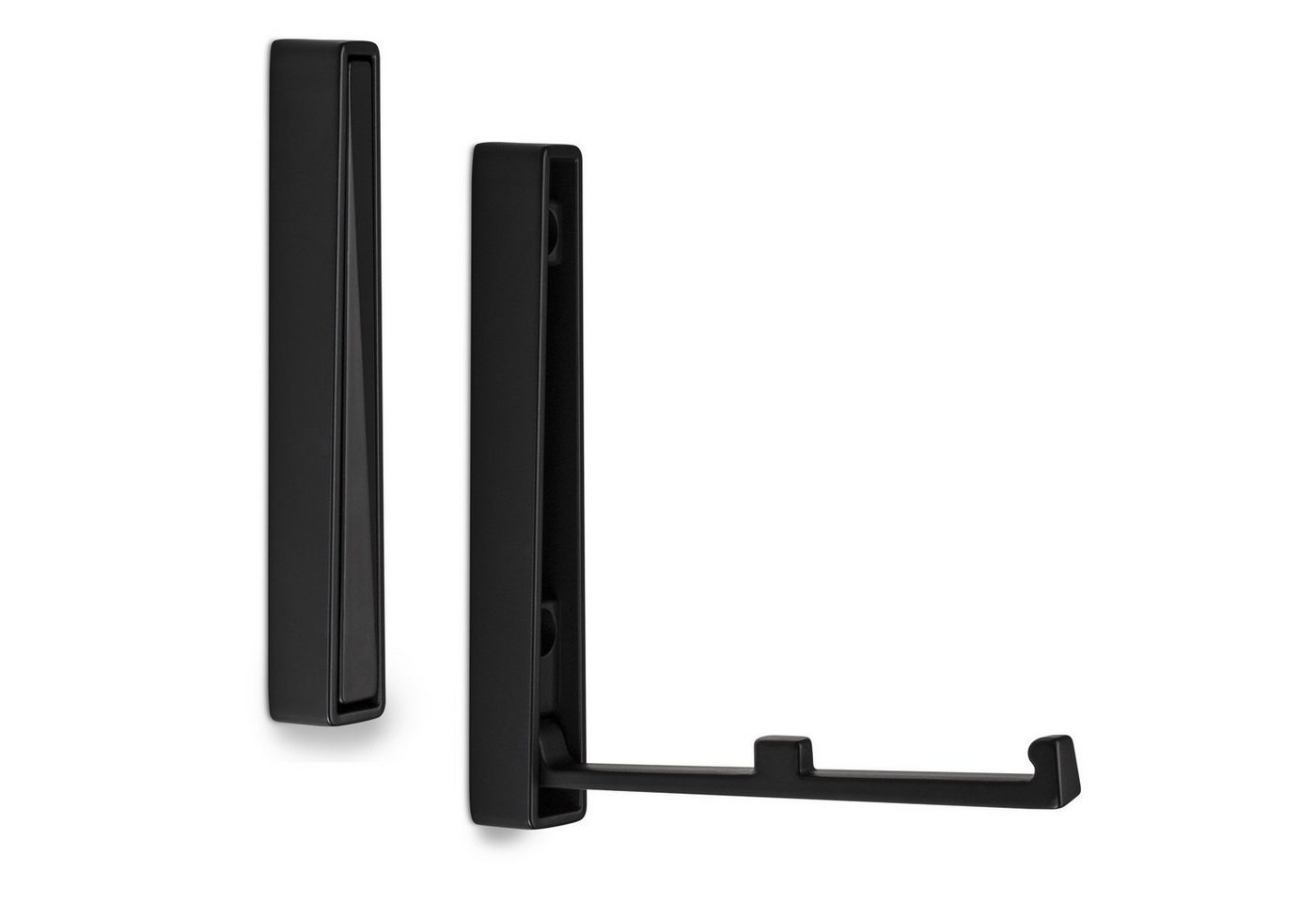 SO-TECH® Klapphaken BARI aus Metall, Höhen 80 - 120 mm, Lochabstände 32-70 mm, (1-St), 120 x 16 x 15 mm, schwarz, 1 Stück inkl. Schrauben