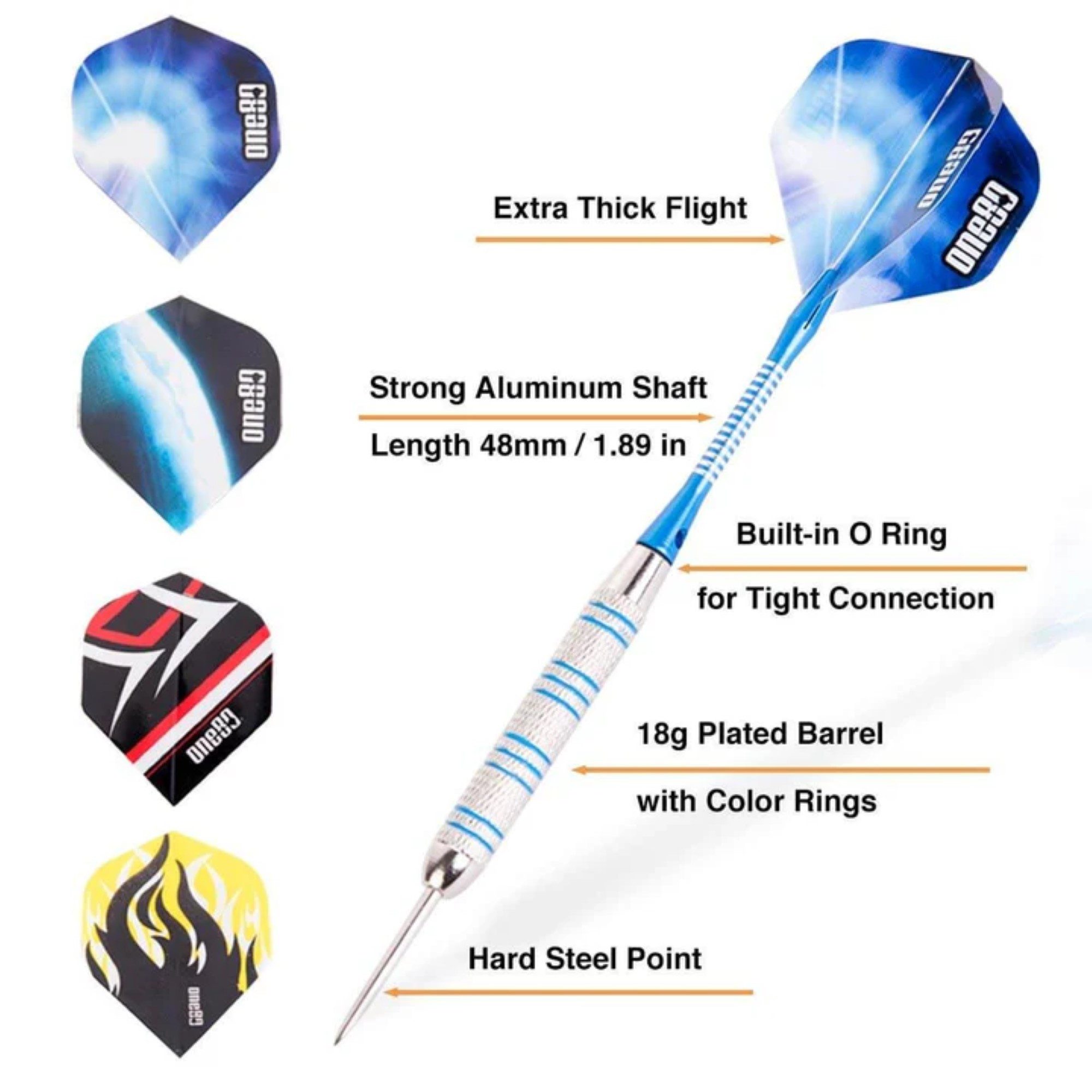 COFI 1453 Dartpfeil Professionelles Dart-Set mit Stahlspitze 12er-Pack – Bild 5 von 5