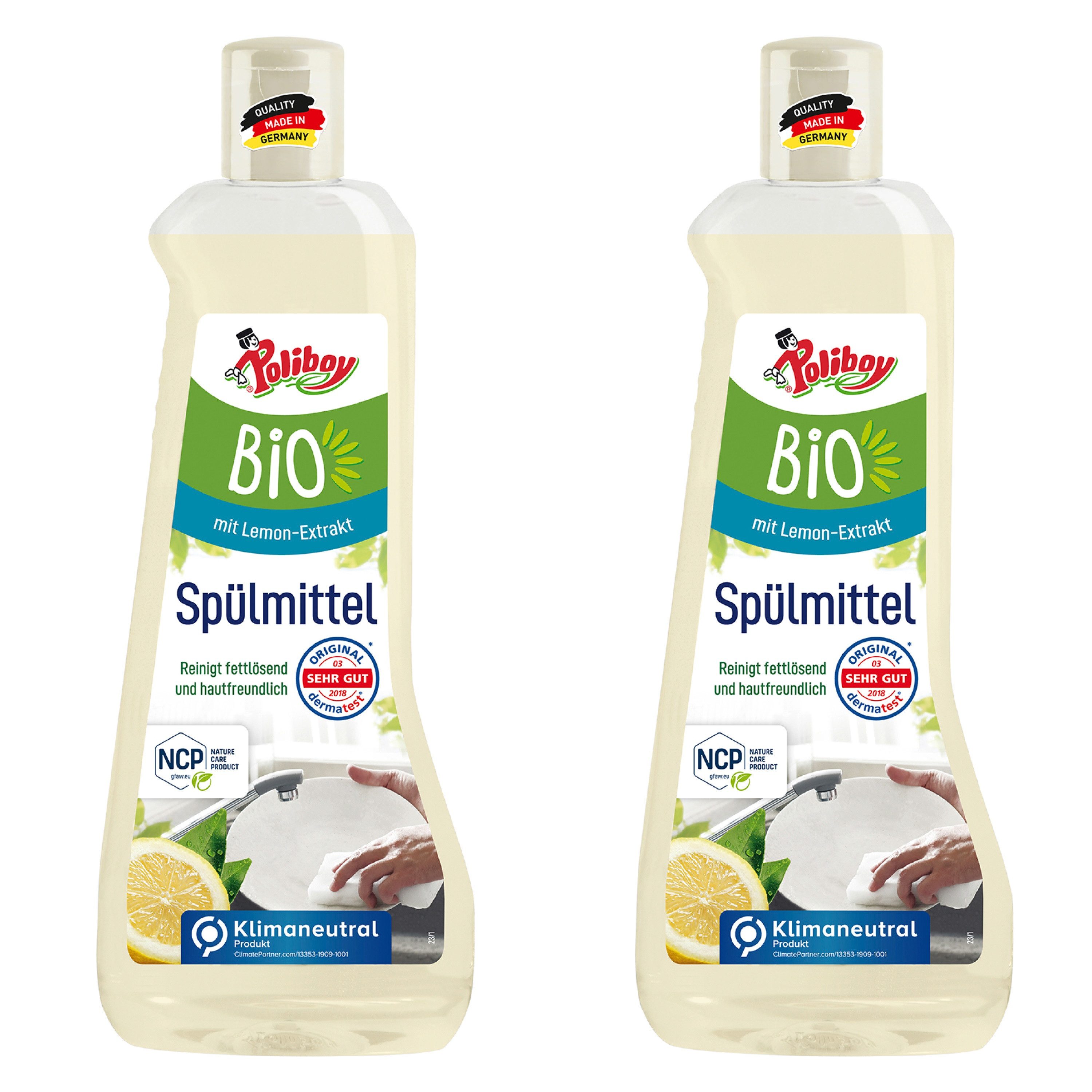 poliboy - 1 Liter - Bio Geschirrspülmittel (perfekt für ökologisches Geschirrspülen - Made in Germany)