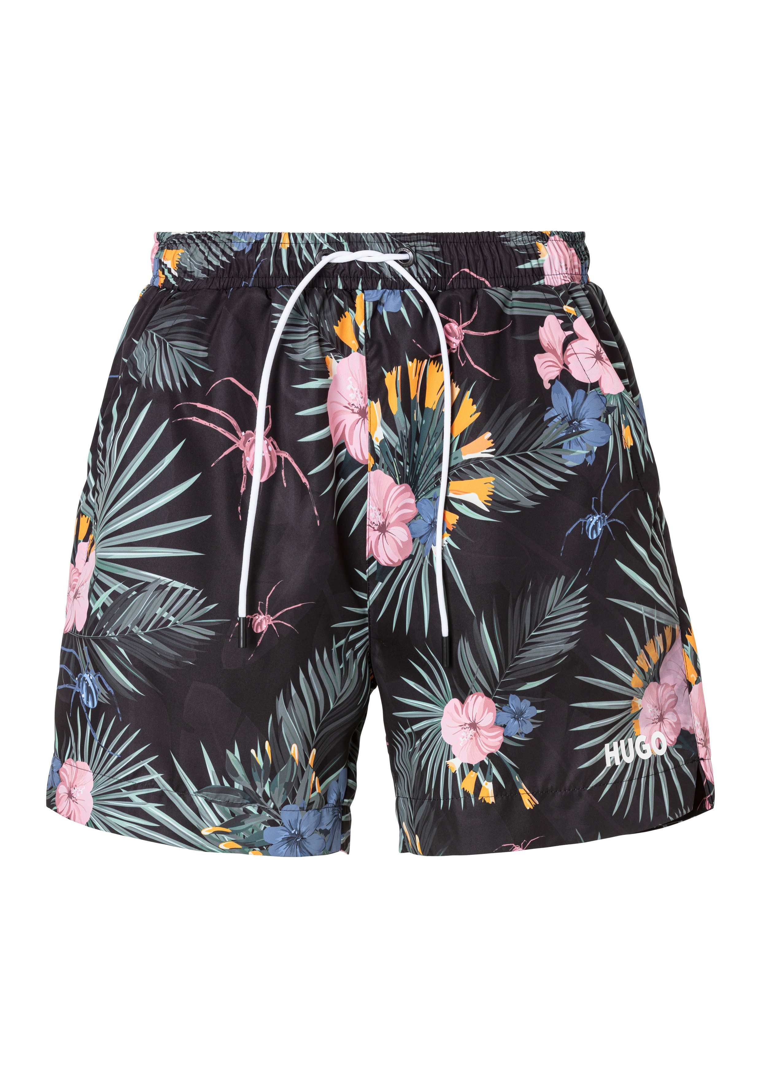 HUGO Badeshorts CALALA mit tropischen Muster günstig online kaufen