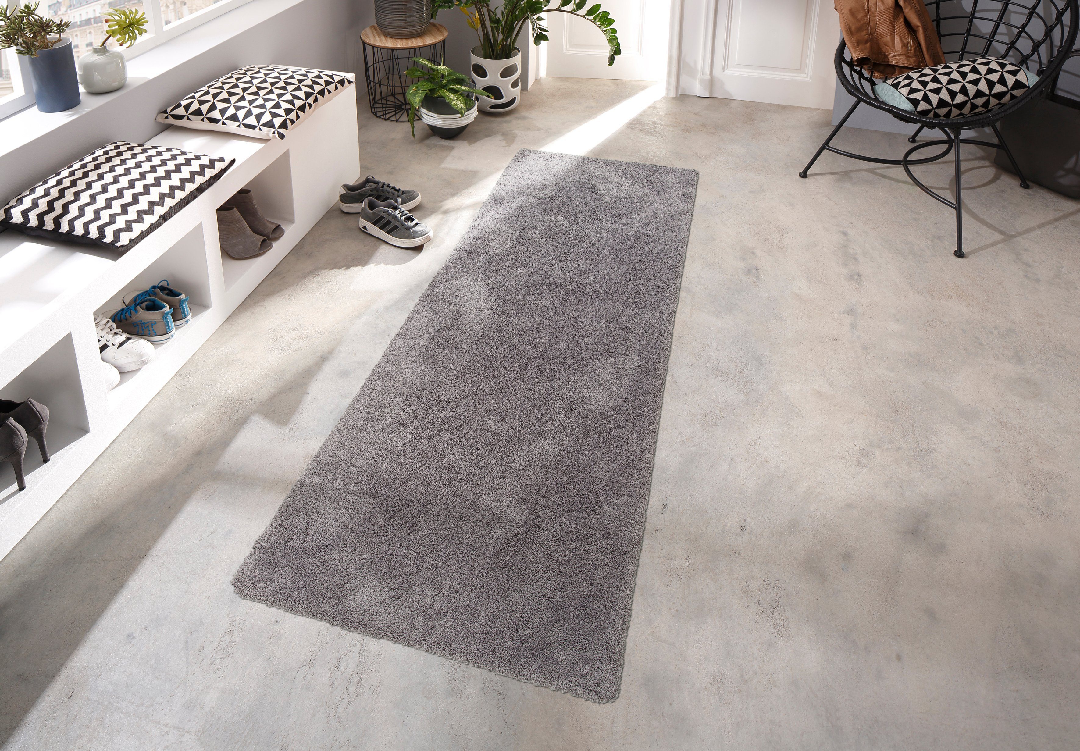 my home Hochflor-Läufer Desner, Hochflor Teppiche, günstig online kaufen