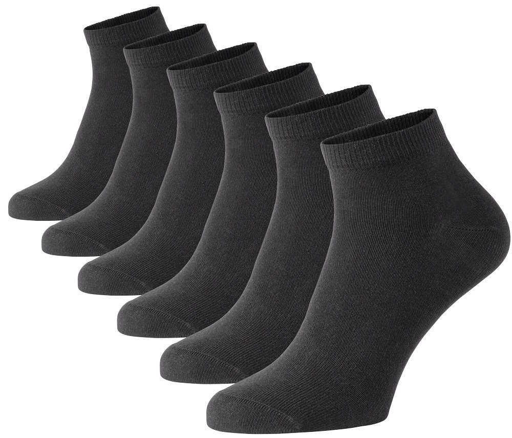 Nordcap Socken (Packung, 6er-Pack) passt sich perfekt an den Fuß an, atmungsaktiv und feuchtigkeitsregulierend schwarz