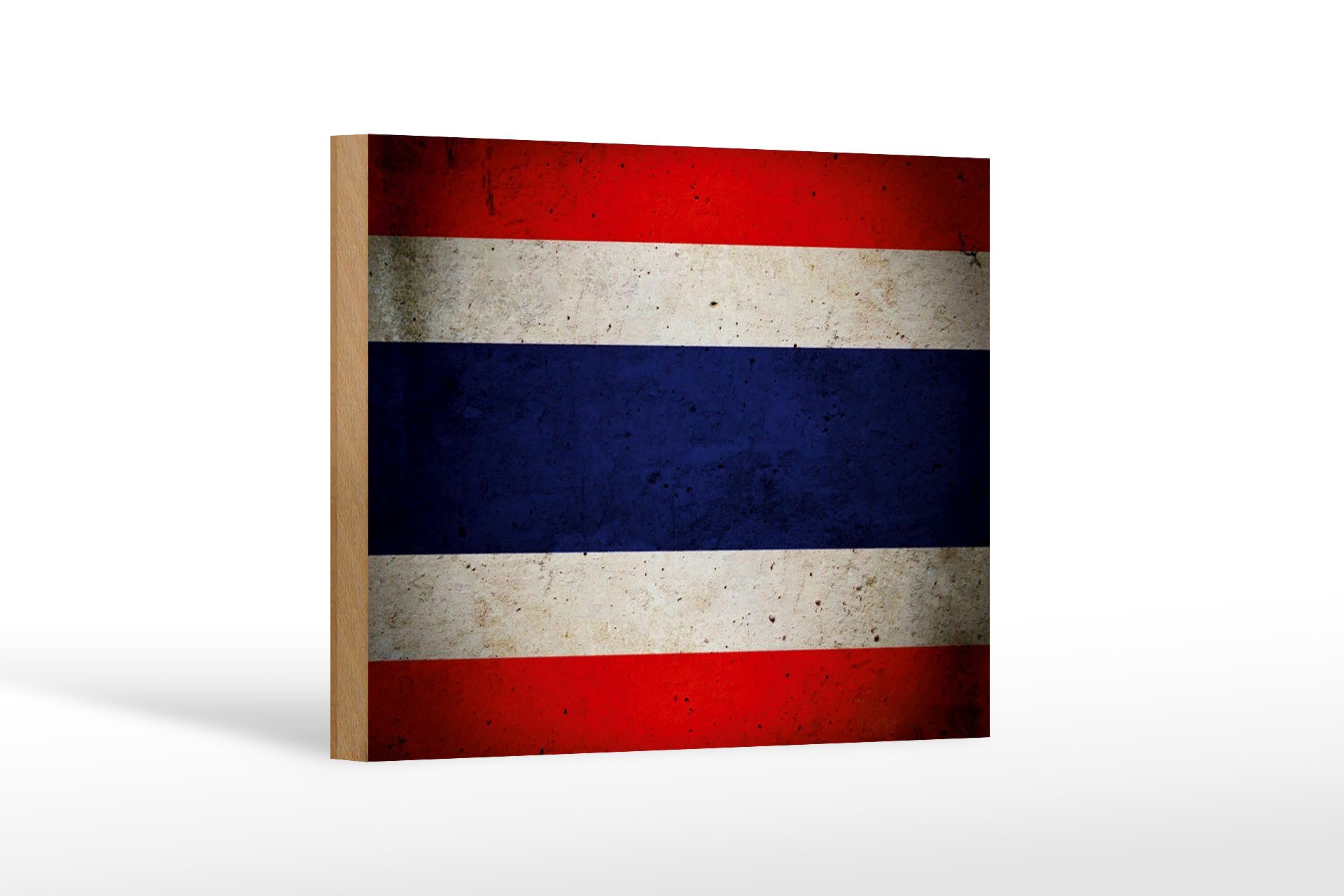 Femer GmbH Holzbild Flagge 18x12 cm Thailand Fahne Wanddeko, Flaggen (1 St), Glatte Holzfaserplatte (MDF), vorn beschichtet