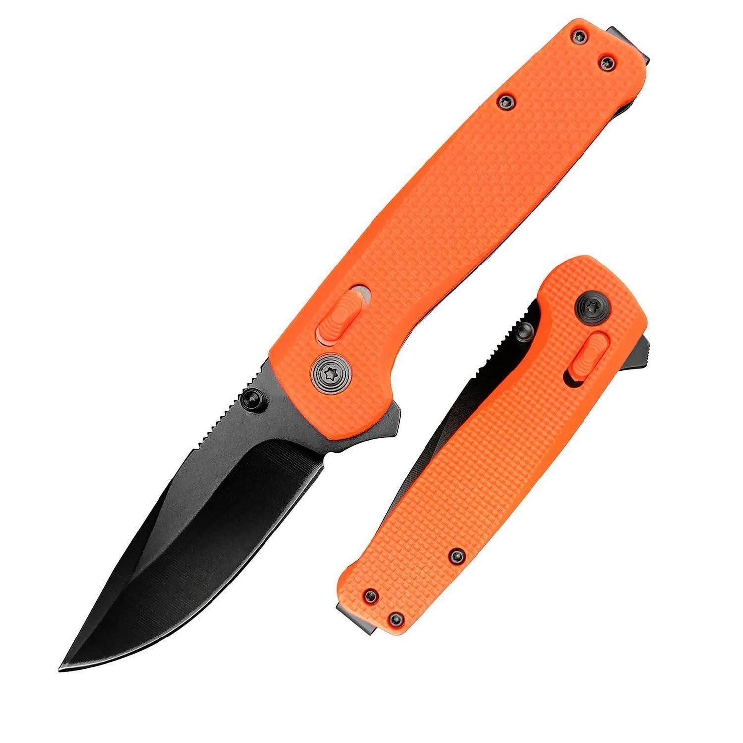 LuxusKollektion Taschenmesser Klappmesser Orange Nylon, EDC Taschenclip Stahlklinge, (1 St)