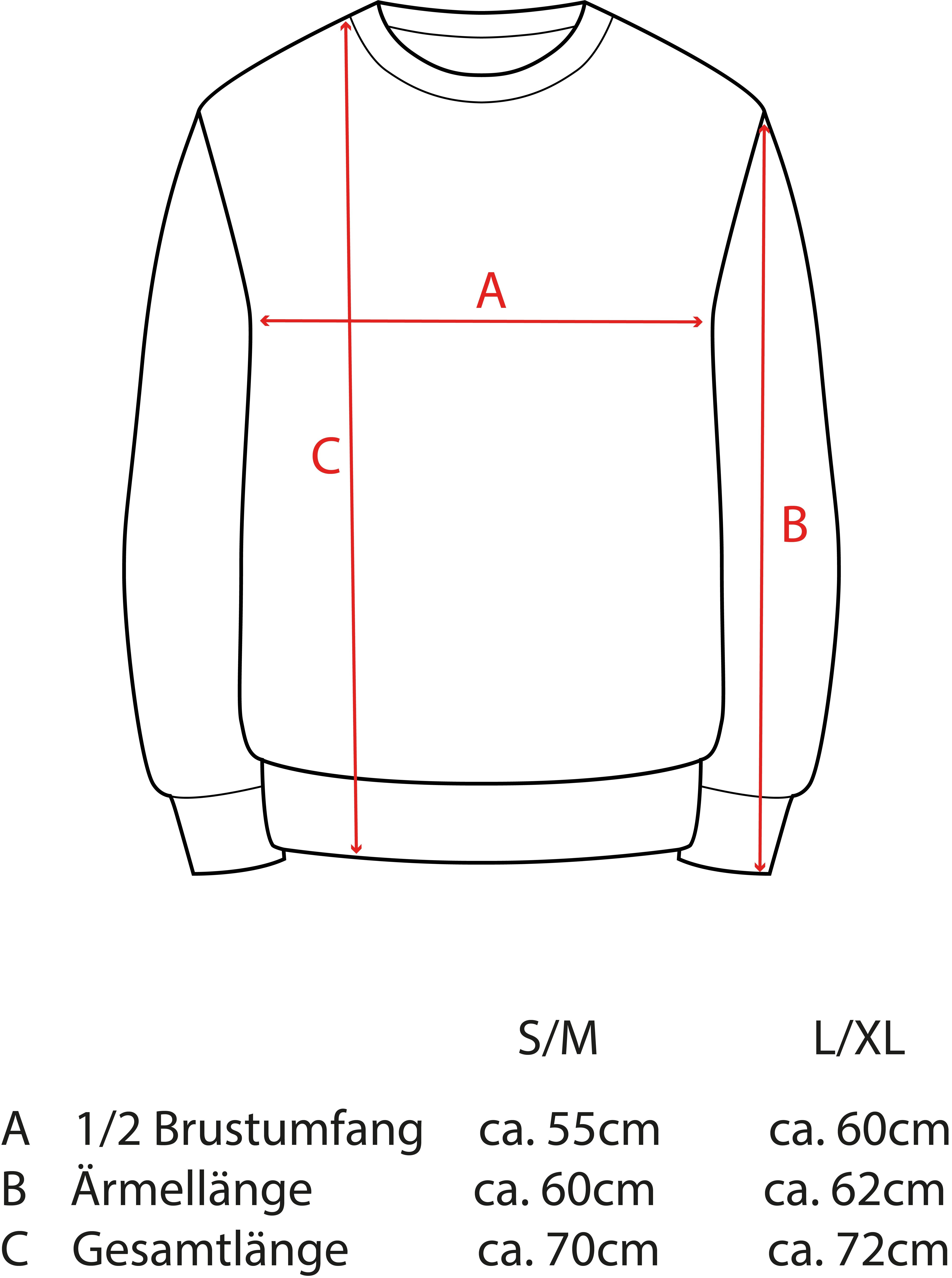 Zwillingsherz Hoodie "Flower Sparkles" Rundhals, gestreifte Neon-Bündchen, florales Muster