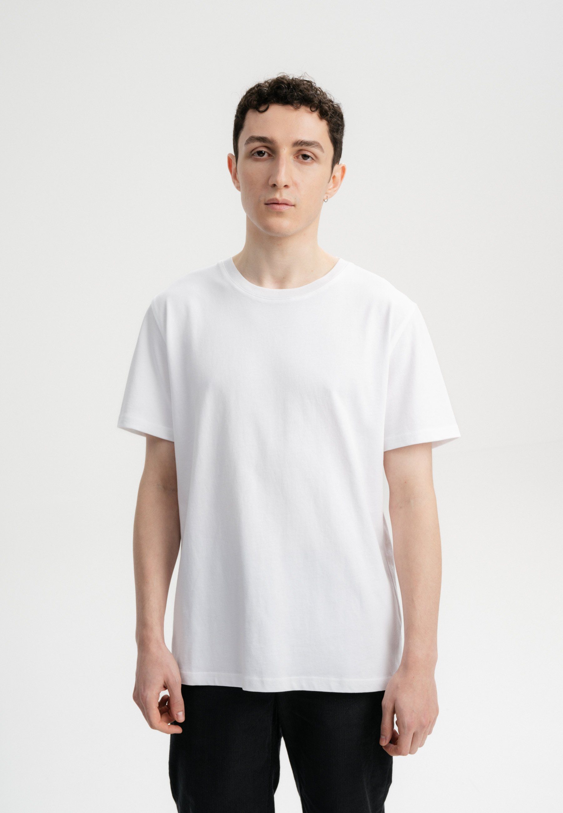 Basic T-Shirt MELA Kurzarmshirt weiß