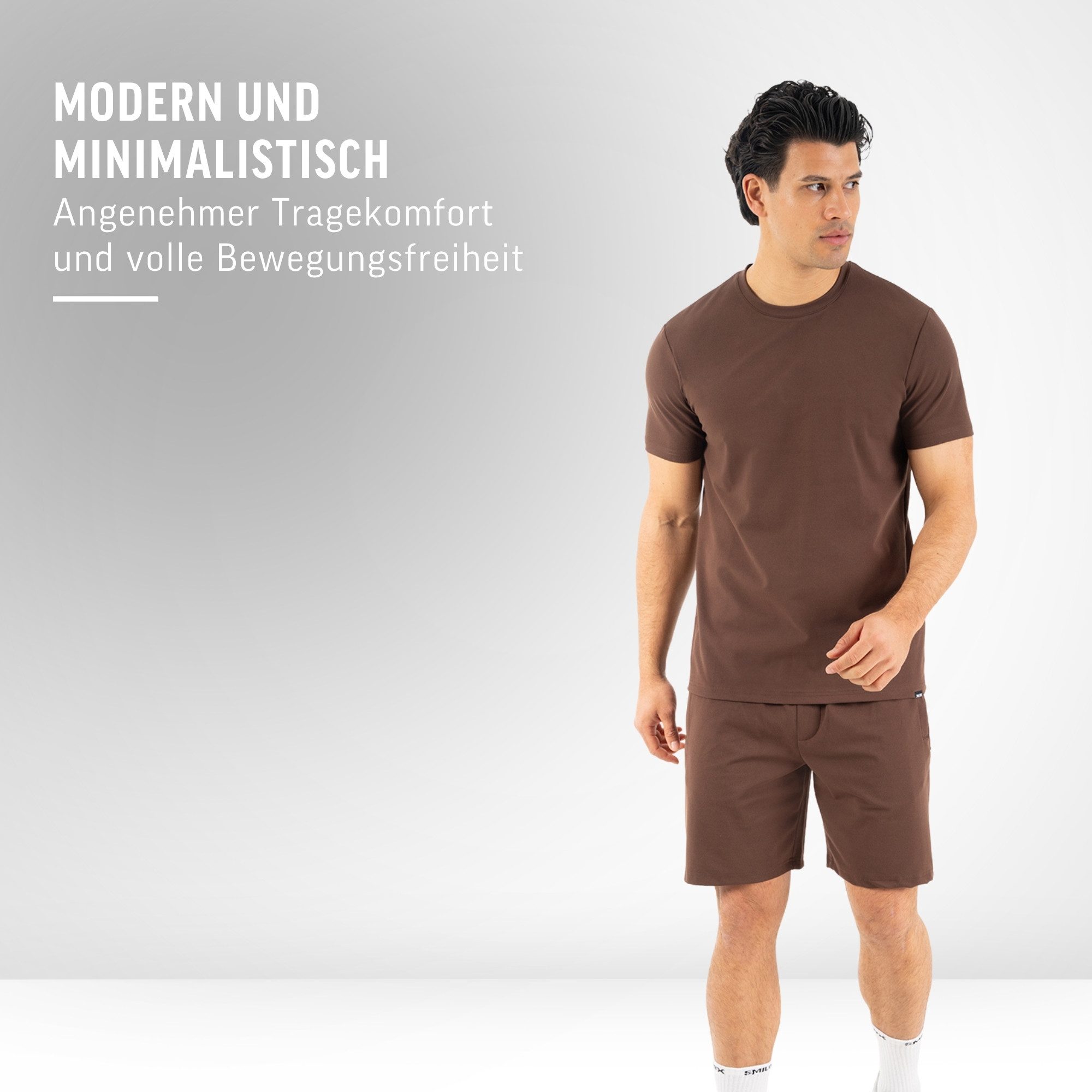 Smilodox T-Shirt Micah, Atmungsaktives Shirt mit 3D Rubber Print, Kurzarm Shirt Weiches Material Hohe Bewegungsfreiheit Sport Freizeit Gym