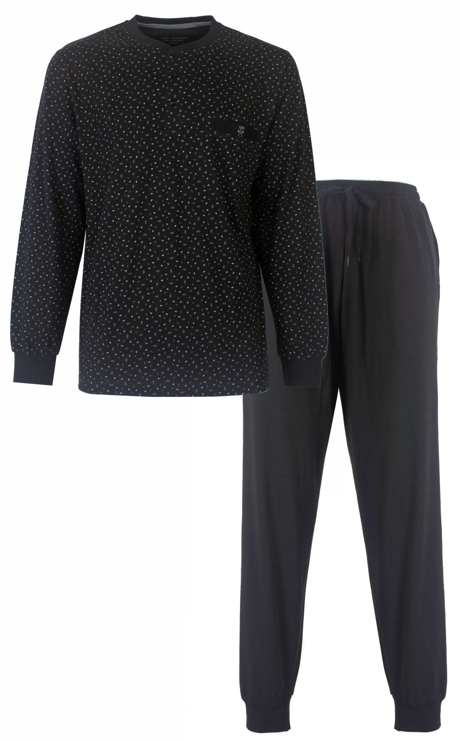 Paul Hopkins Schlafanzug Herren Pyjama lang günstig online kaufen