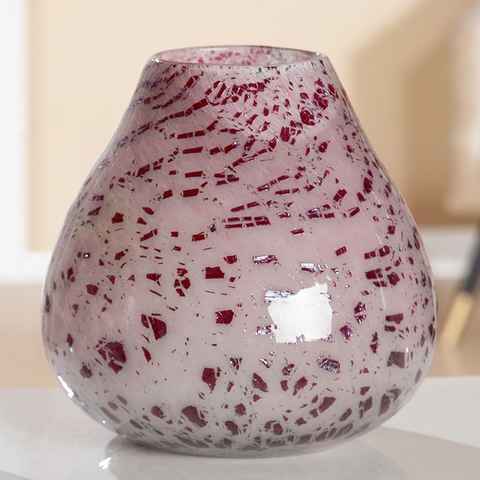 GILDE Dekovase Gilde Glasart ovale Vase "Antique Rose" (BxHxT)