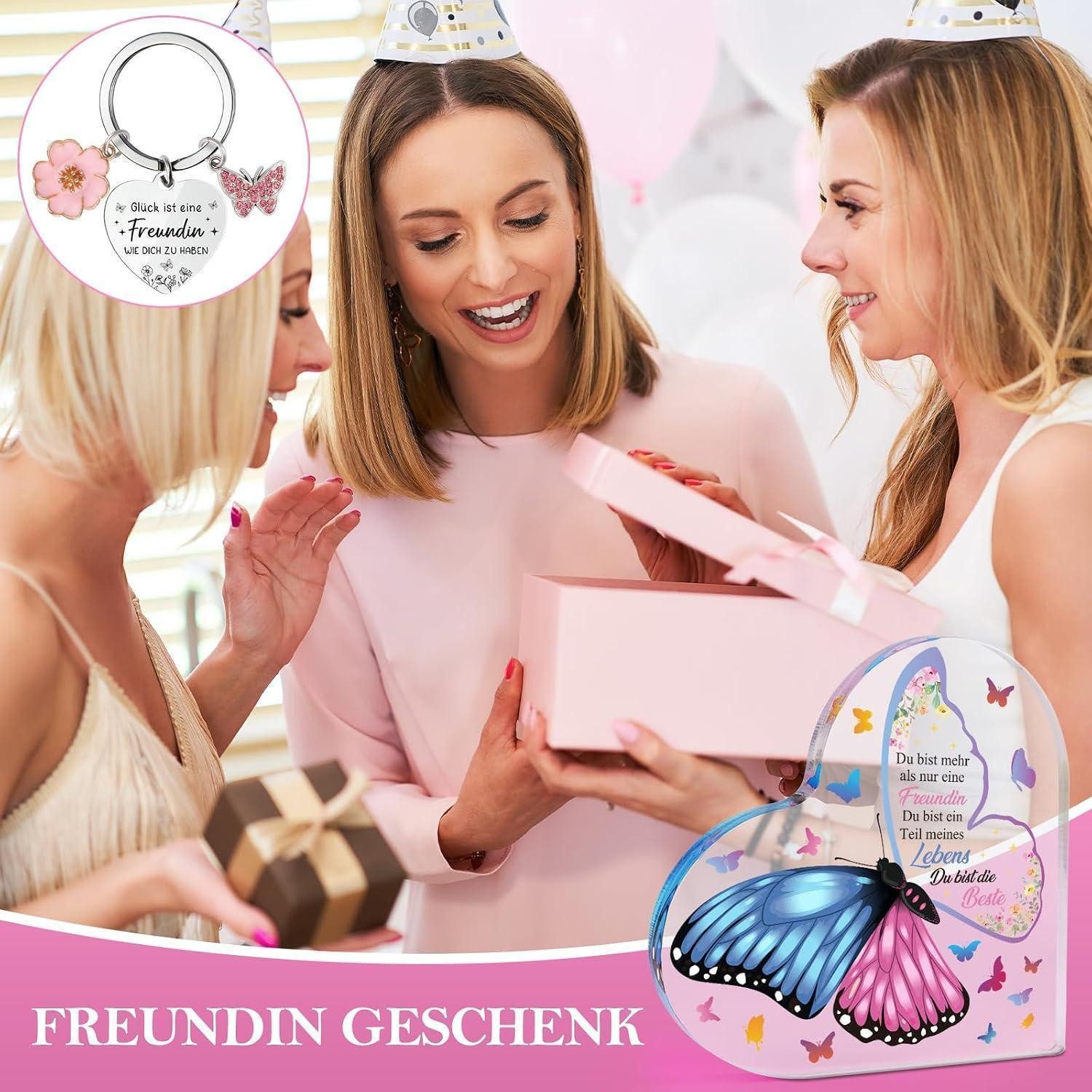 LuxusKollektion Schlüsselanhänger Herz Acryl Deko & Schlüsselanhänger Geschenk Freundin