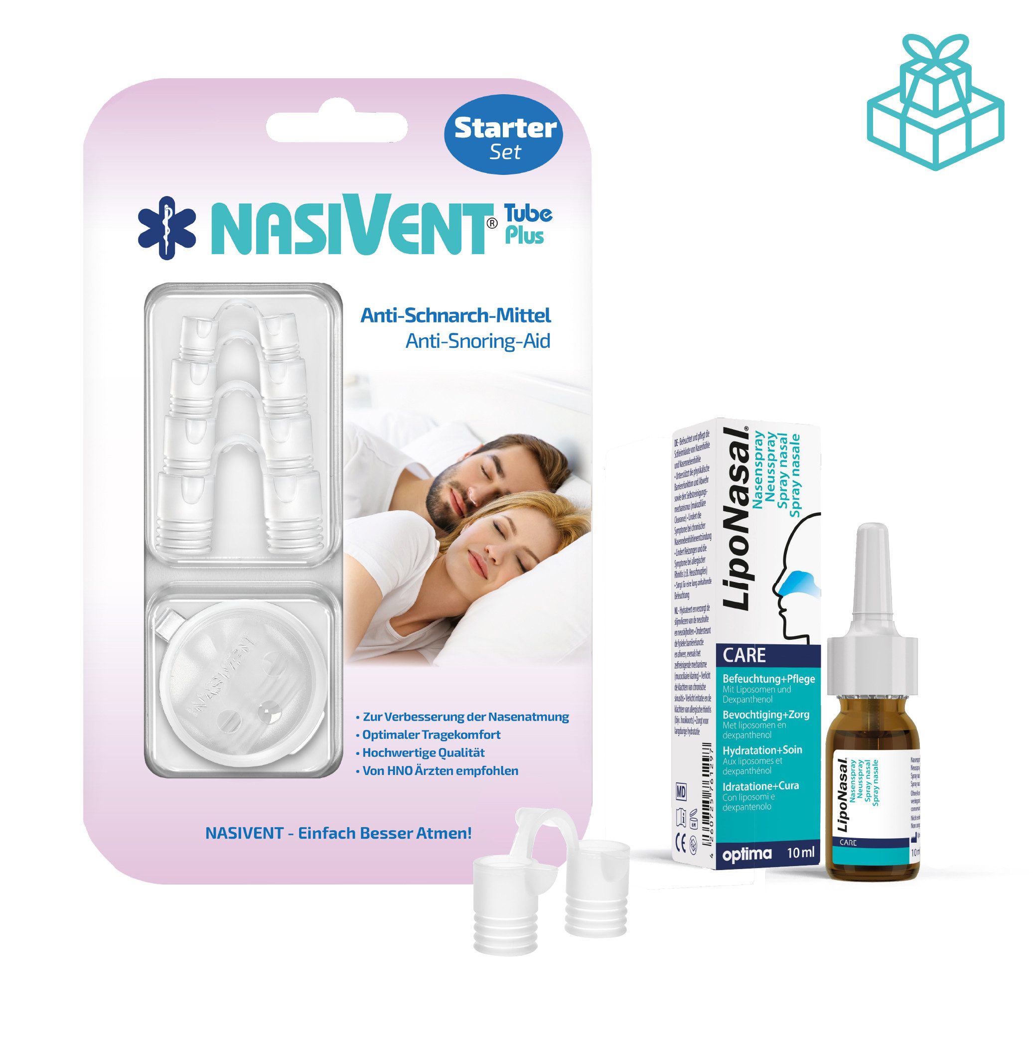 Nasivent Nasenspreizer Spar Set 1 - Nasendilatator Starter Set + Nasenpflege