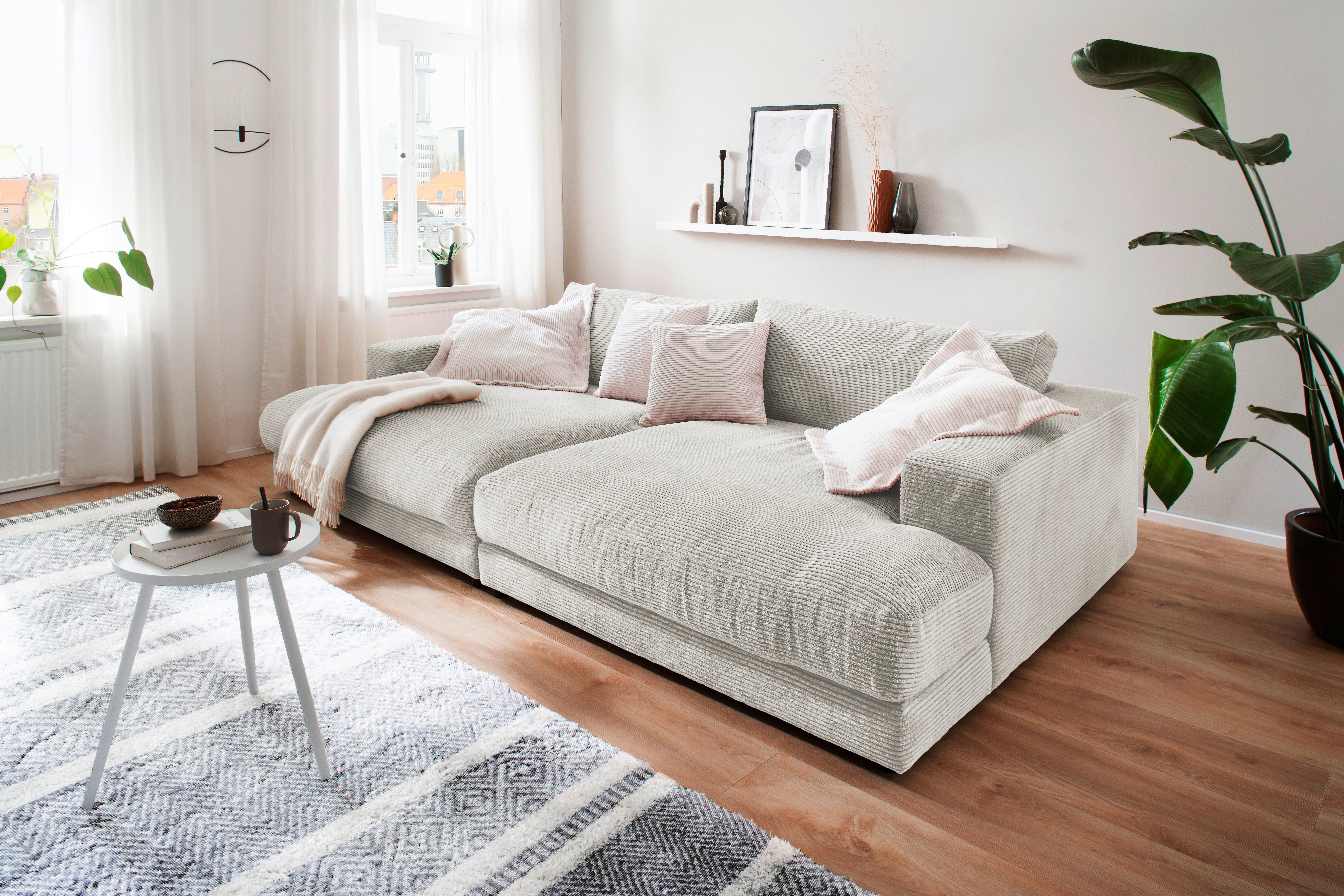 Home affaire Loungesofa Enisa, B/T/H: 290/170/85 cm, Zeitloses und stylisches Loungemöbel, Mega-Sofa, Big-Sofa XXL