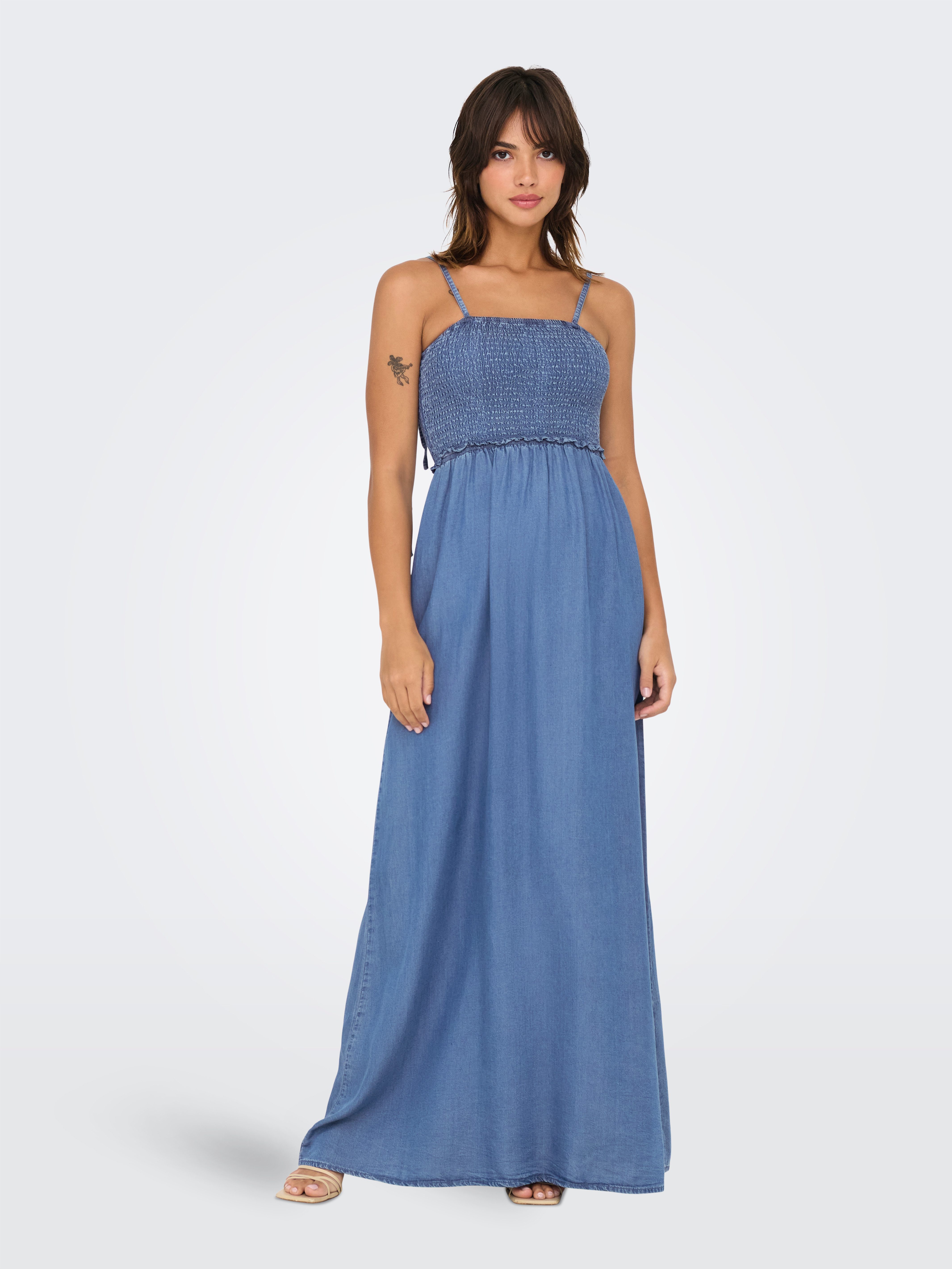 ONLY Maxikleid ONLCHARIS LIFE SMOCK MAXI DRESS WVN Sommerkleid günstig online kaufen