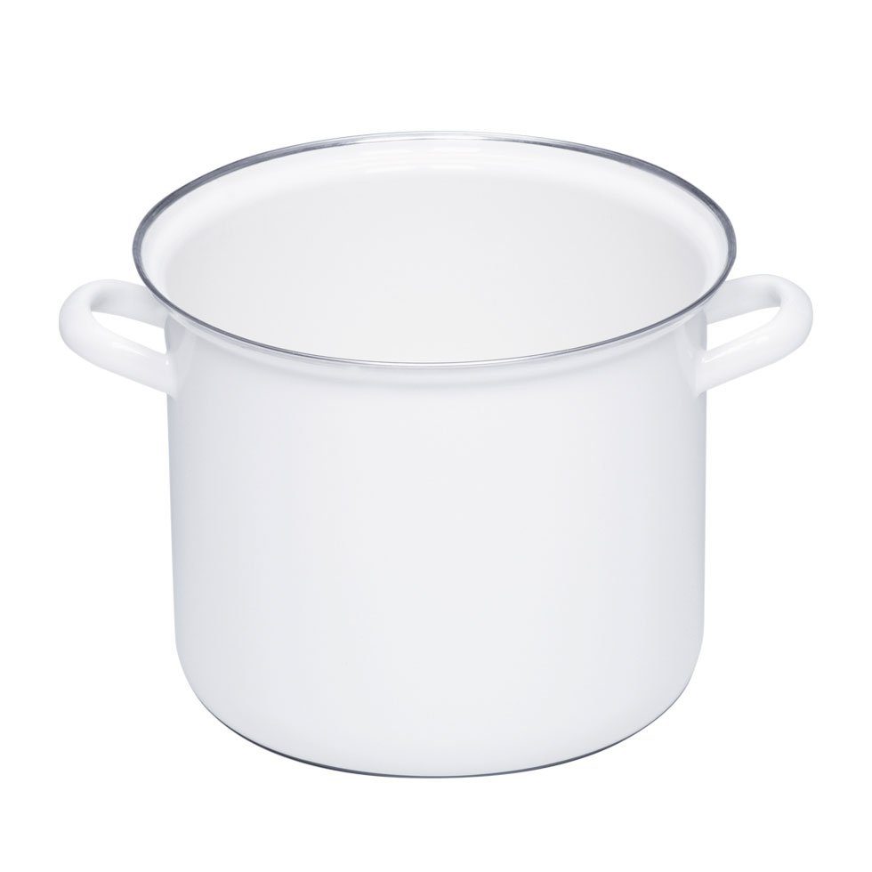 Riess Kochtopf Classic Weiss, Classic Weiß hoher Topf 22 cm / 6 L - Emaille