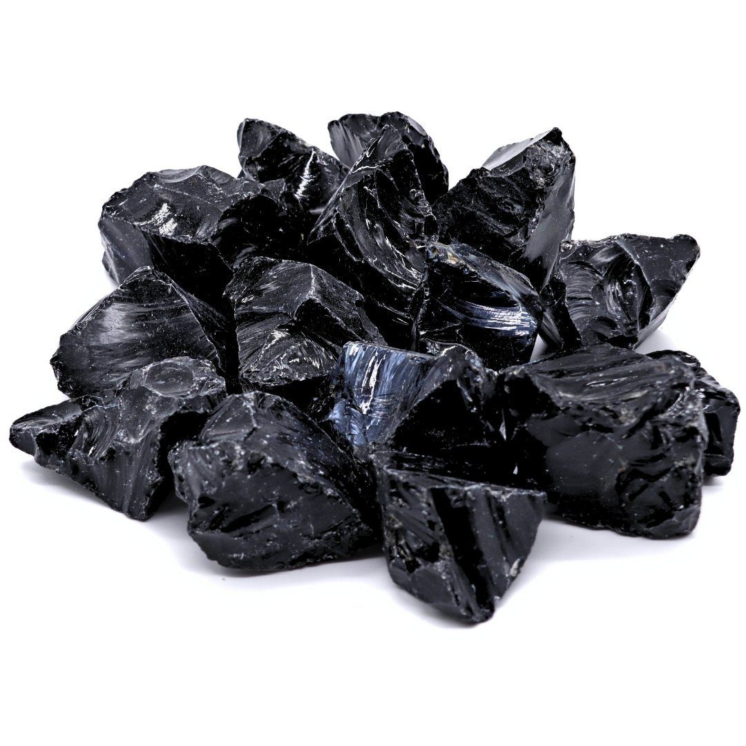 Obsidian Edelstein echte LAVISA Kristalle, Natursteine Dekosteine, Mineralien Edelsteine,