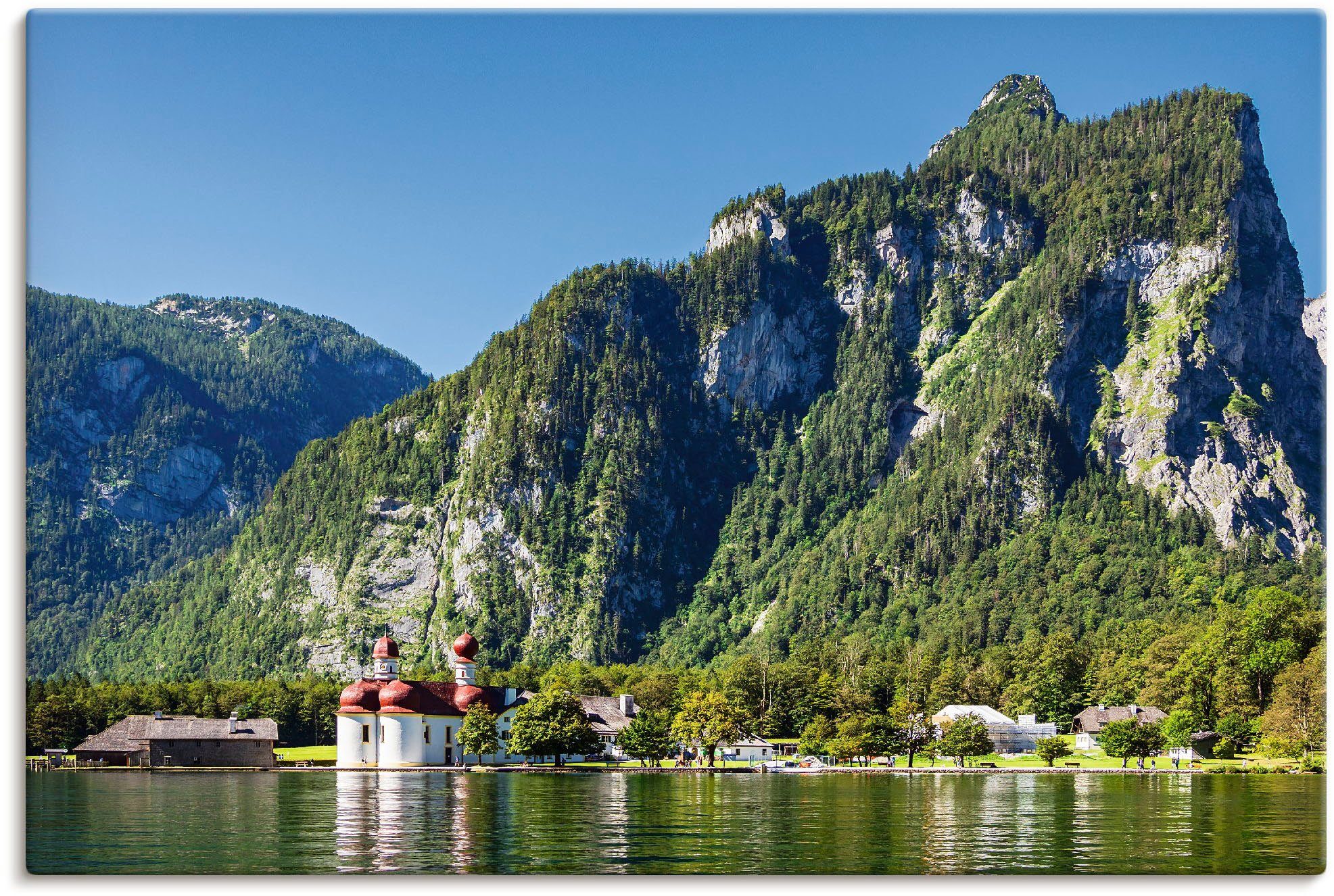 Artland Wandbild Blick auf den Königssee, Berge & Alpenbilder (1 St), als Alubild, Leinwandbild in verschied. Größen
