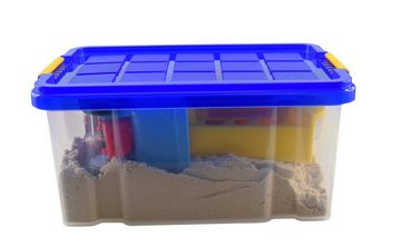 CHiLA Sandform-Set Spielsand Set, (Baumeister, 6-tlg), in praktischer Transportbox