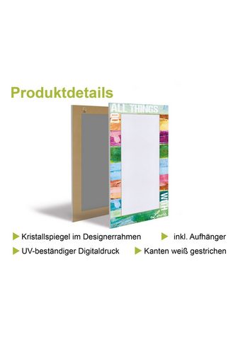 Artland Veidrodis Trautes Heim Įrėmintas Ganzkörperspiegel Wanspiegel su Motivrahmen Landhaus