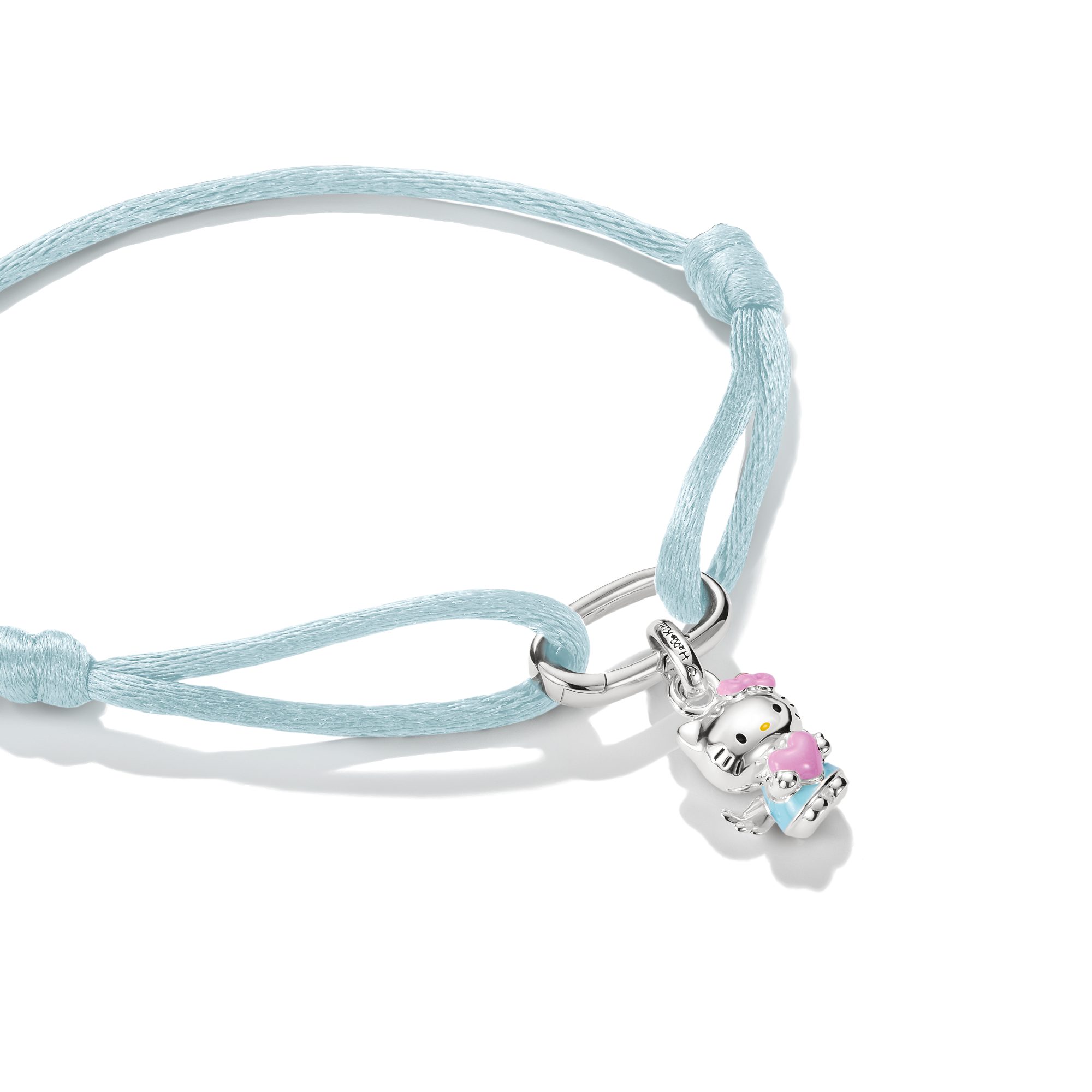 THOMAS SABO Armband THOMAS SABO ♡ Hello Kitty Textilarmband Engel-Design, Emaille