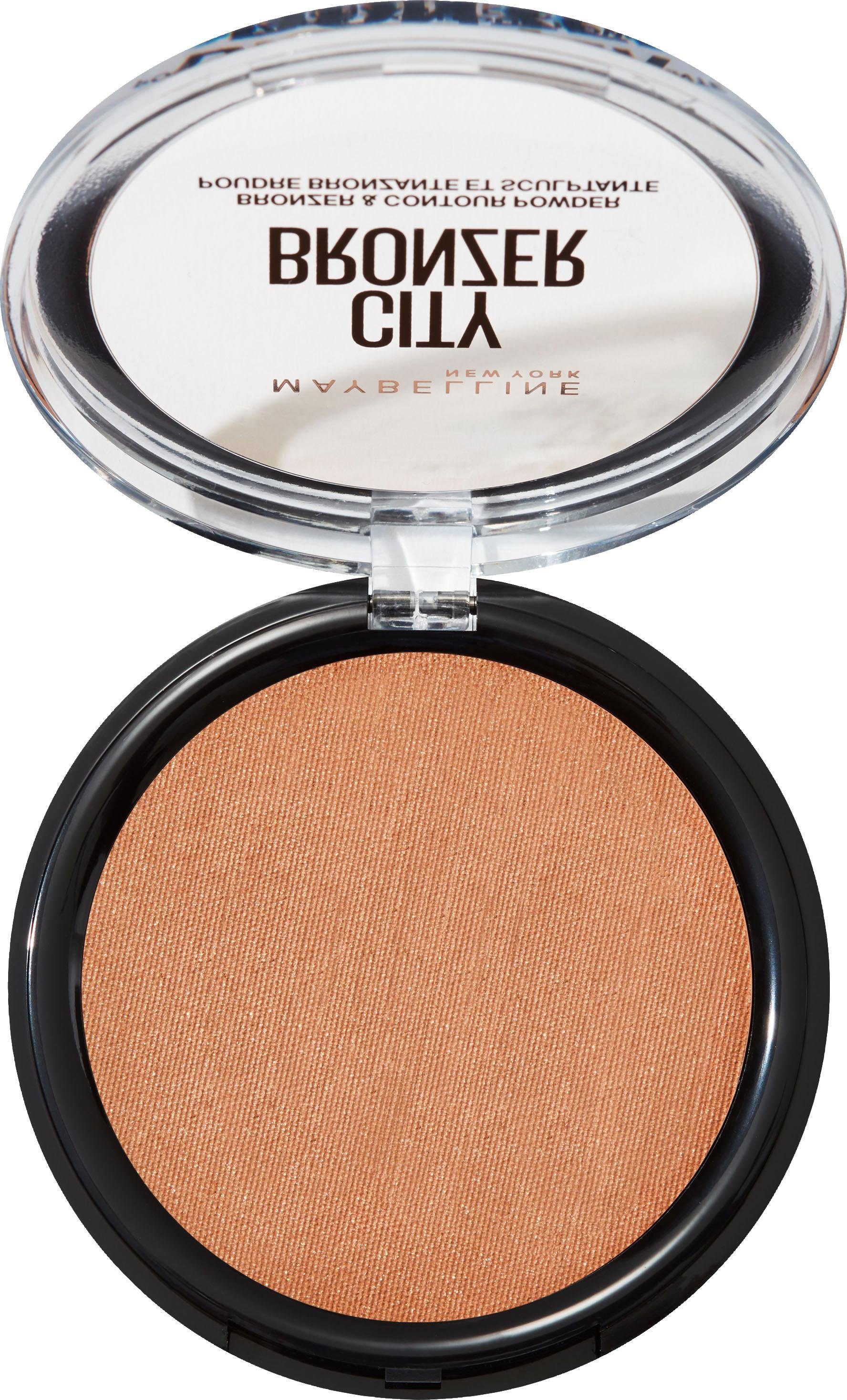 MAYBELLINE NEW YORK Bronzer CITY BRONZER & CONTOUR POWDER, aus mikro-feinem Puder und Kakaobutter