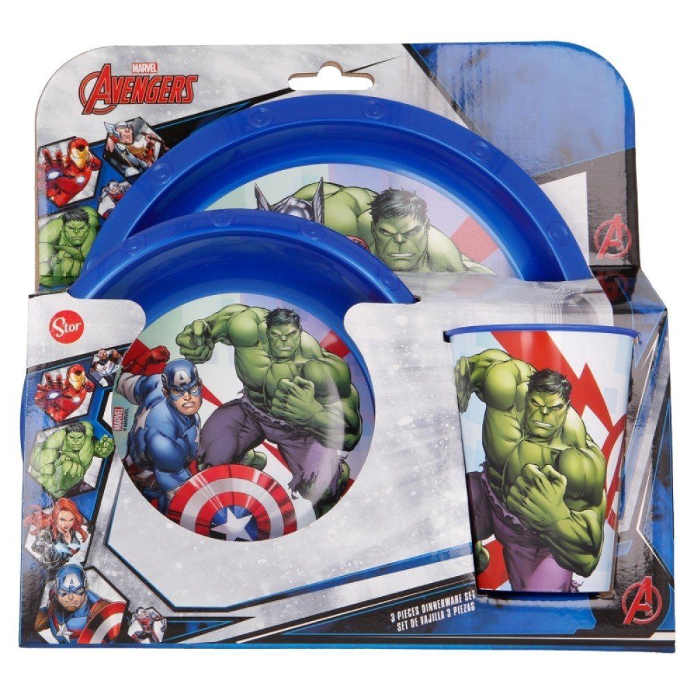 Schale Stor Marvel Kindergeschirr Schüssel Becher Teller Avengers Kindergeschirr-Set Set Tasse