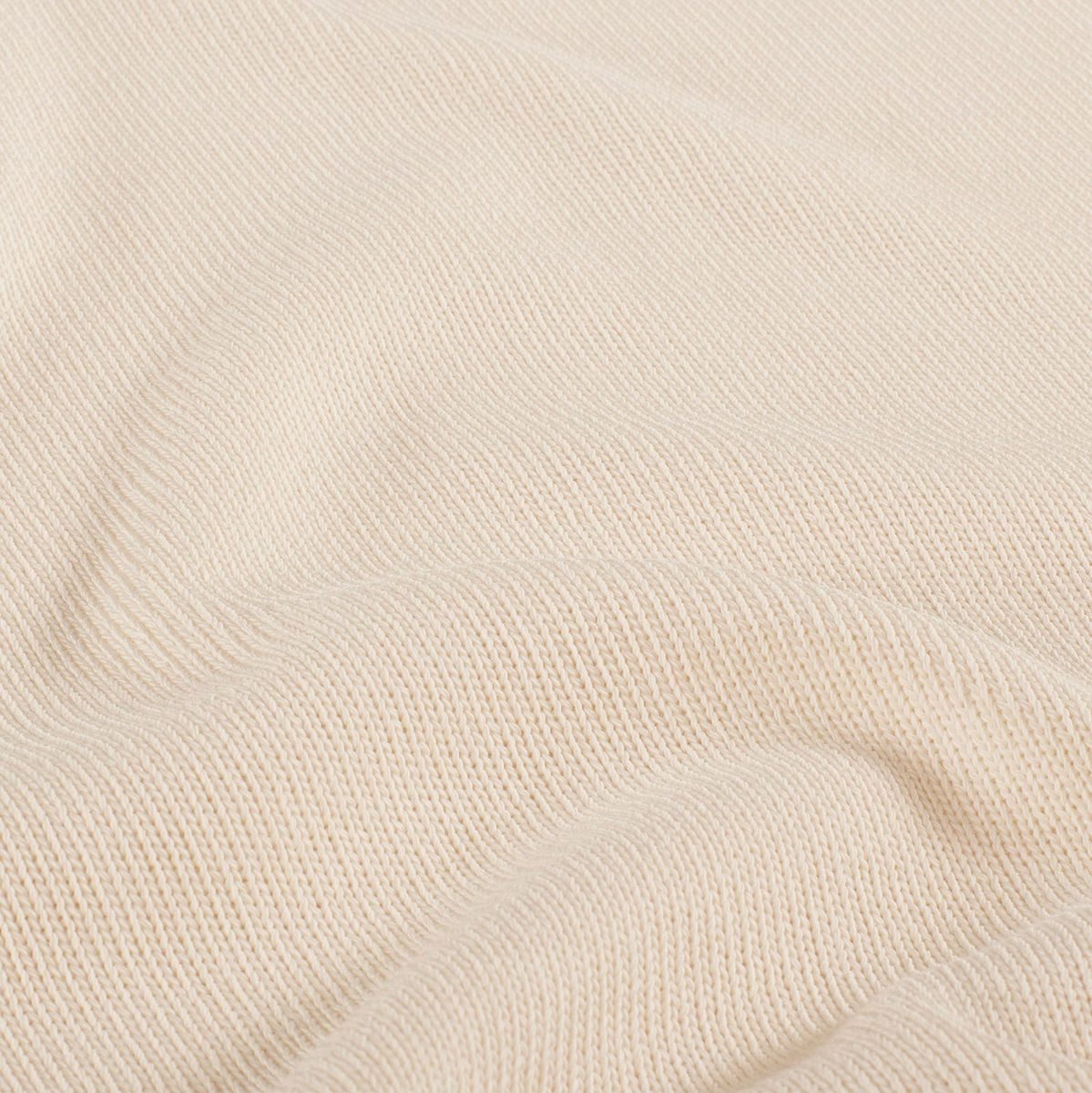 SCHÖNER LEBEN. Stoff Strickstoff Meterware aus 100% Baumwolle in Ivory 135cm, atmungsaktiv