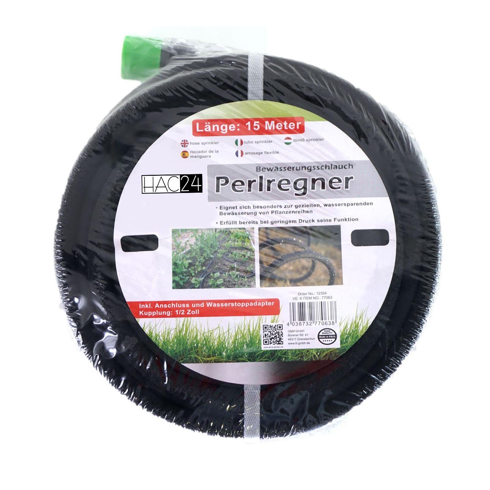 Alma Garden Bewässerungsschlauch Perlschlauch Tropfschlauch mit Löchern