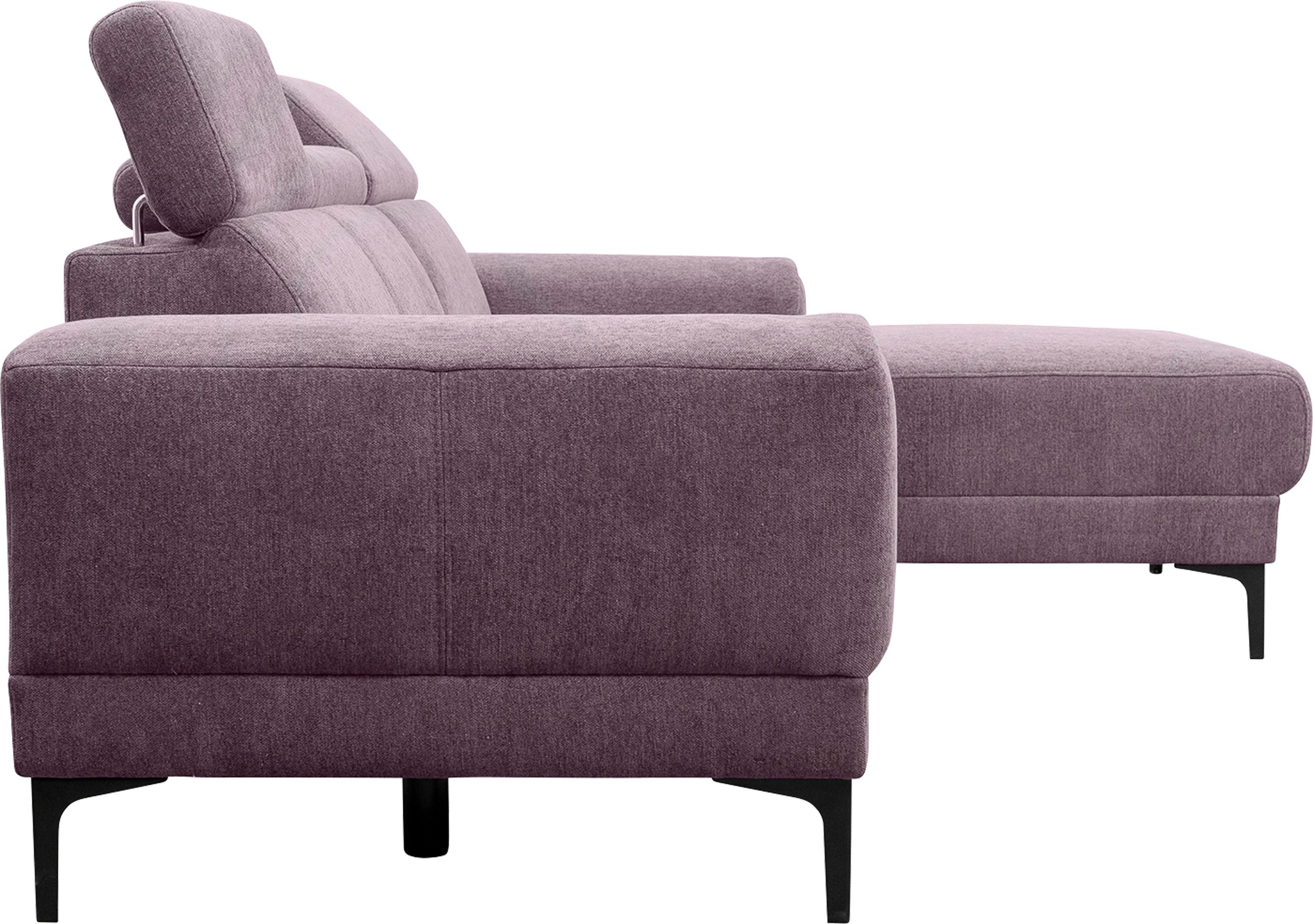 exxpo - sofa fashion Kopfstützen, Ophelia, im Sitztiefenverstellung, wahlweise frei 3 stellbar Ecksofa Raum