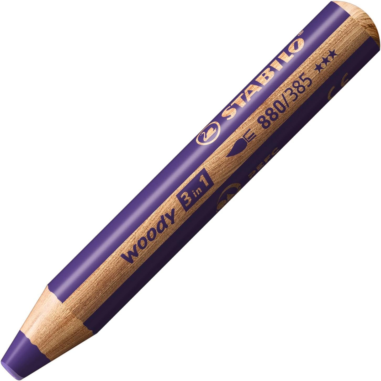 STABILO Buntstift STABILO woody 3in1 Buntstift Violett 10 cm