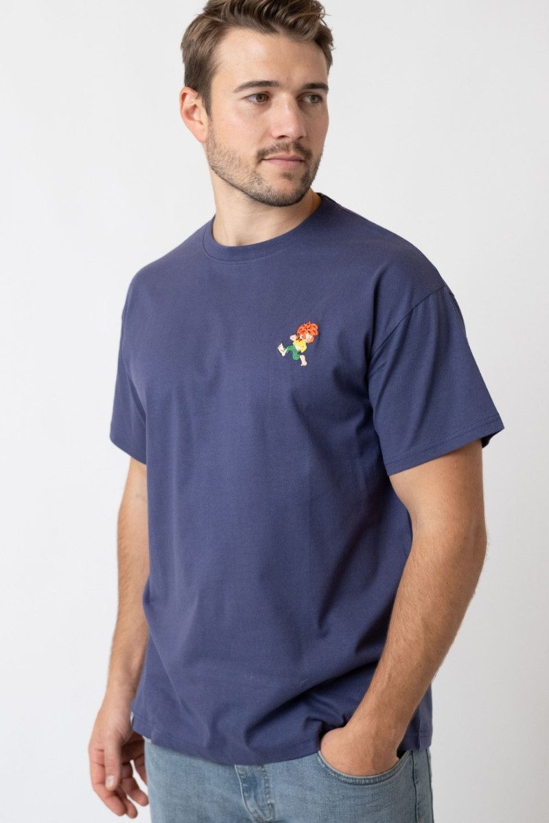 Bavarian Caps Trachtenshirt Shirt Unisex - GRANTIG BY NATURE - graublau
