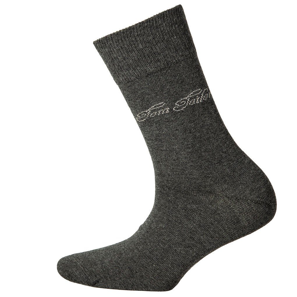 Grau - einfarbig Kurzsocken Pack 3er TAILOR Socken Basic, Damen TOM