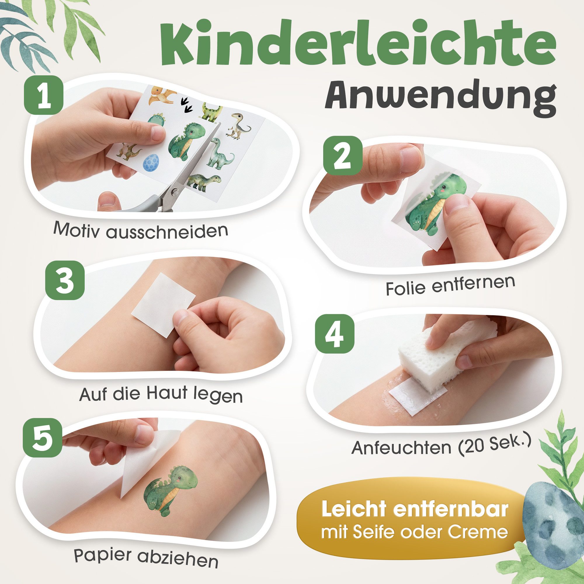 Eulentaler Kindertattoo I 100x hautfreundliche Kindertattoos I Von Pädagogen empfohlen, [Dermatest: Sehr Gut] Made in Germany, I Geburtstagsmitgebsel + Ausmalbi – Bild 5 von 5