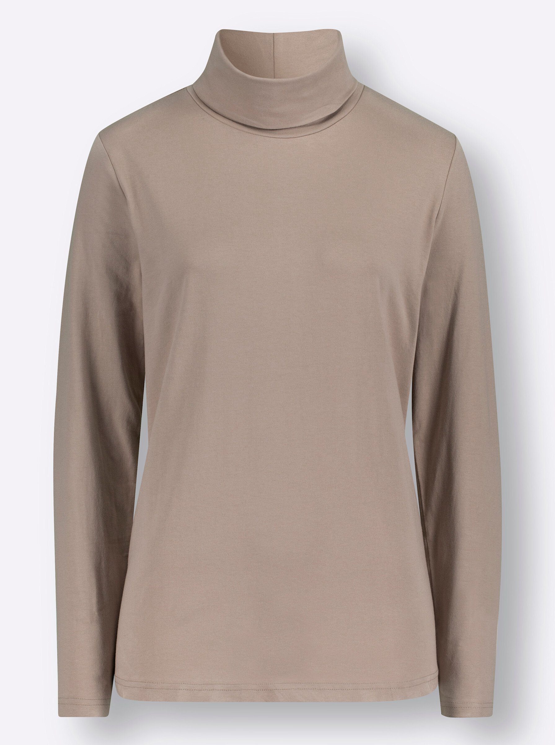 T-Shirt Rollkragen-Shirt Langarm