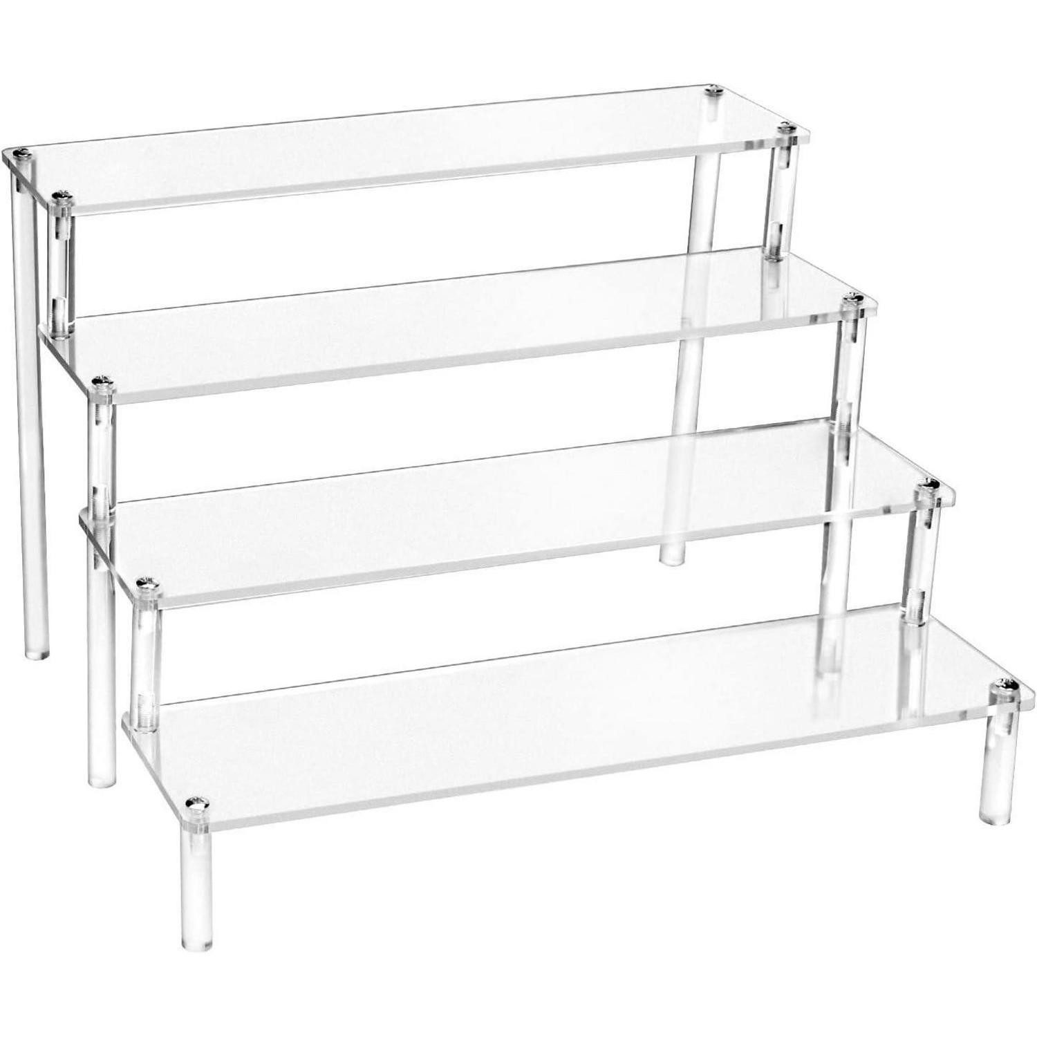 LuxusKollektion Glas Acryl Display Ständer 4-stufig transparent 30x25x20cm für Figuren