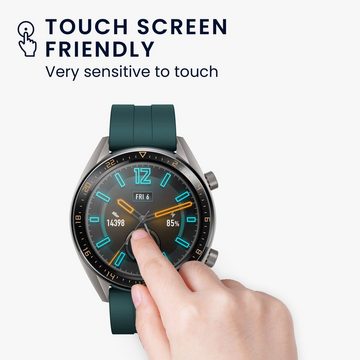 kwmobile Schutzfolie 2x Displayschutzglas für Huawei Watch GT Active, (1-St), 2x Displayschutz-Glas für Huawei Watch GT Active