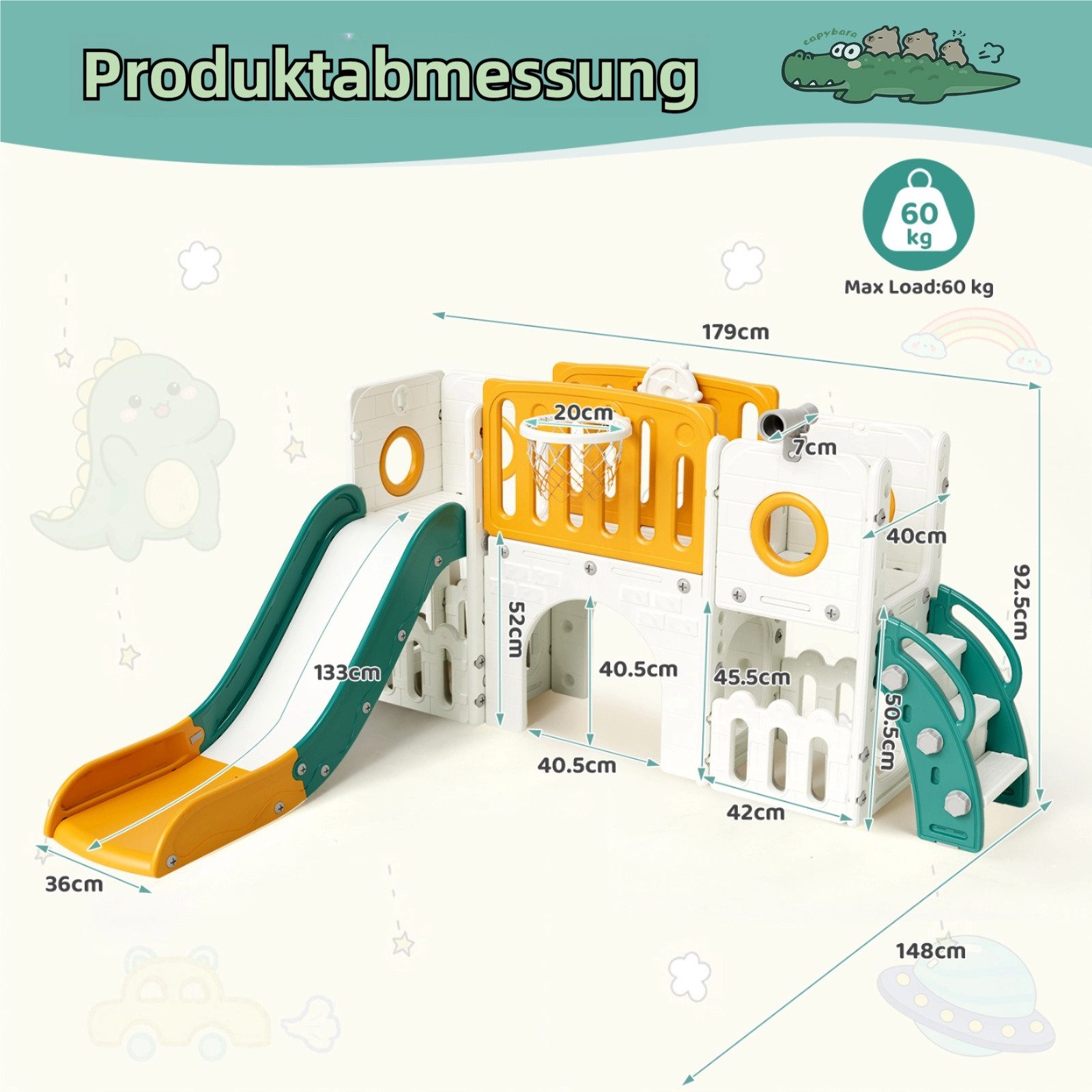 TLGREEN Rutsche, 9 in 1 Kinderrutsche, günstig online kaufen