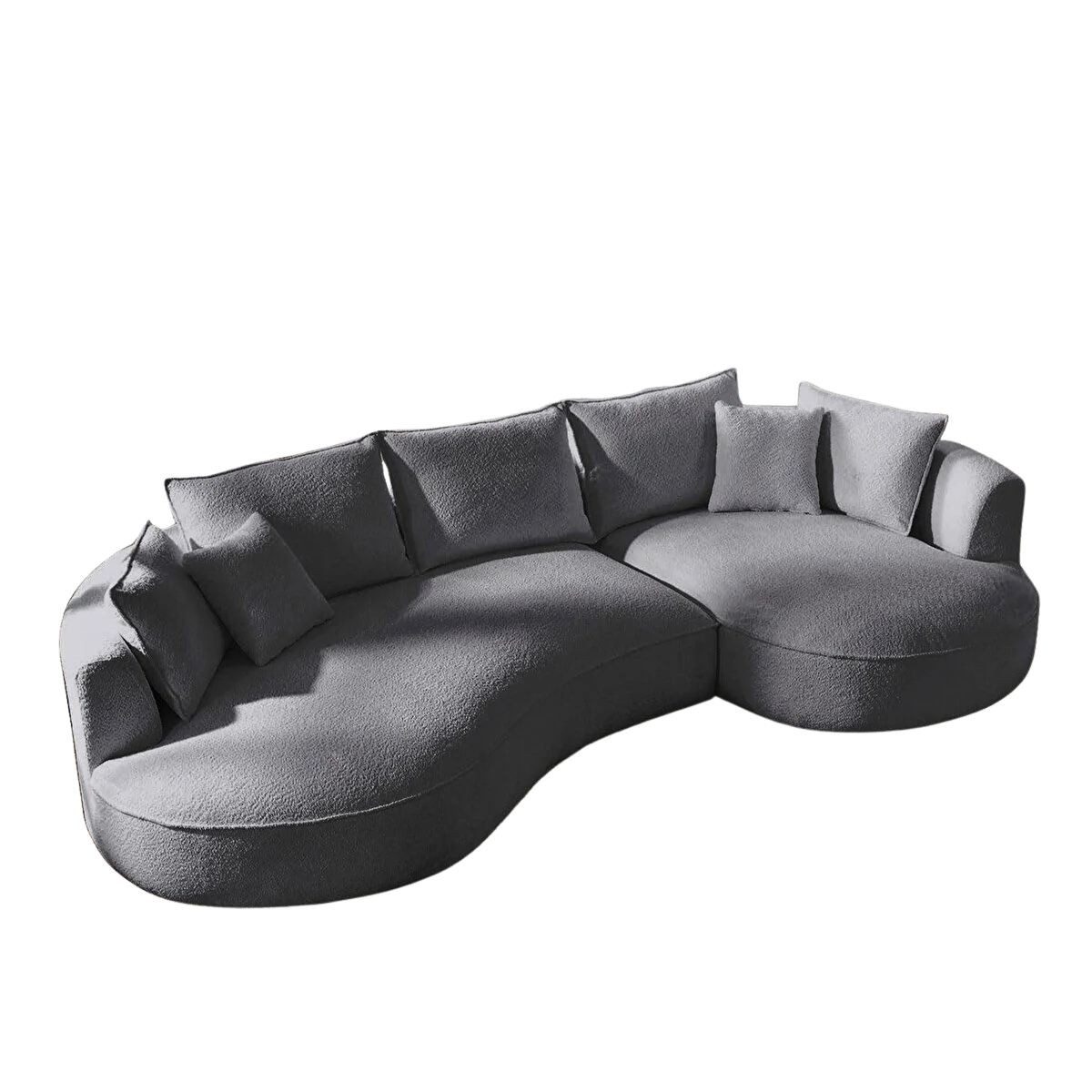Skye Decor Ecksofa, Großes L Sofa mit Bouclé-Bezug – 30 DNS Schaum, pflegeleicht