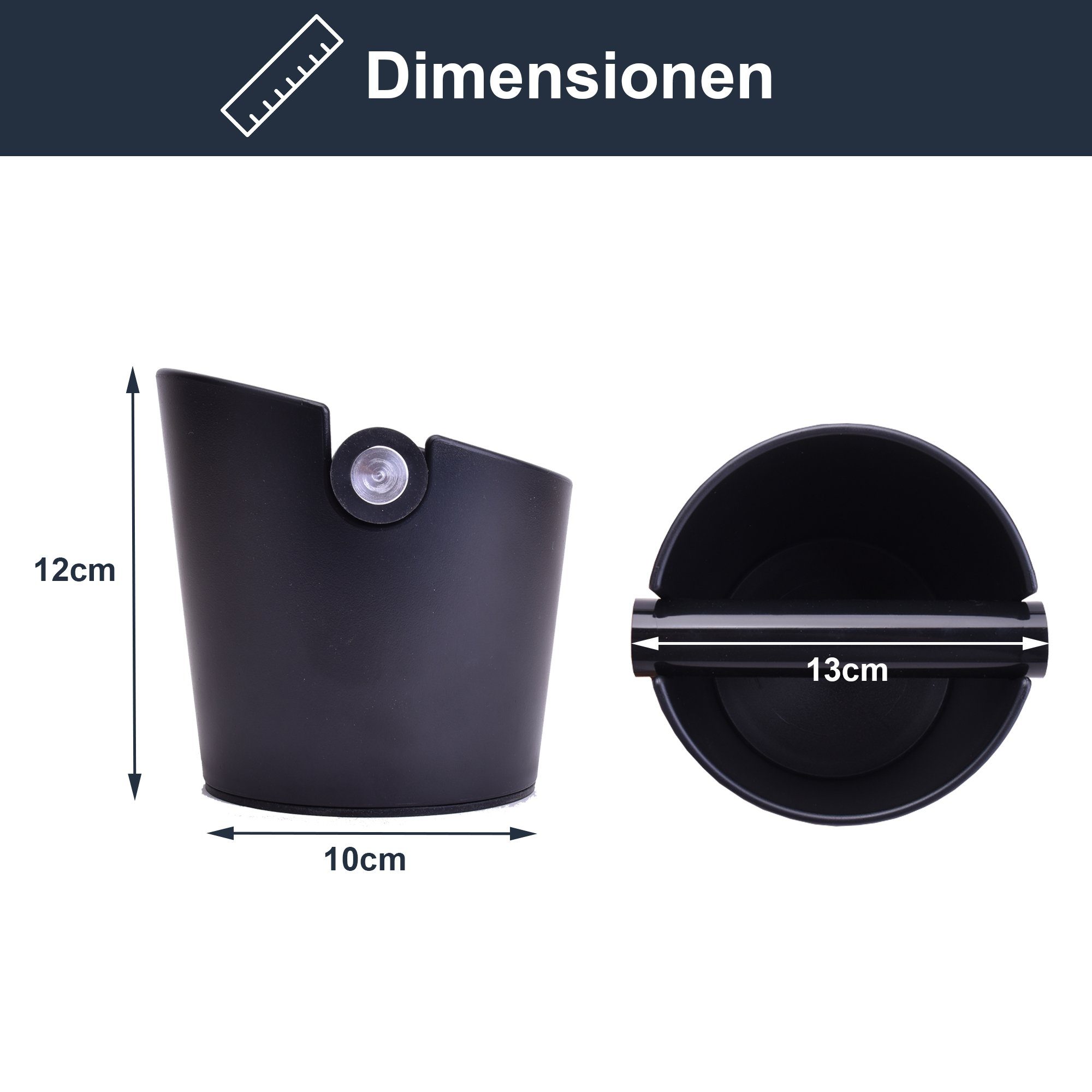 JOEFREX Kaffeeservice Abklopfbehälter für Siebträger Espresso Knockbox für Kaffeesatz, Abklopfbehälter für Siebträger, Espresso Knockbox für Kaffeesatz