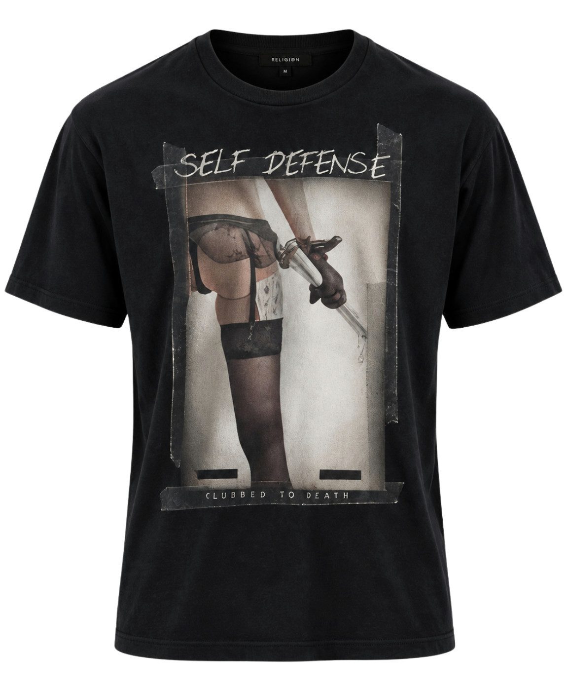 Religion T-Shirt RELIGION Clothing Herren T-Shirt SELF DEFENSE-Schwarz-M