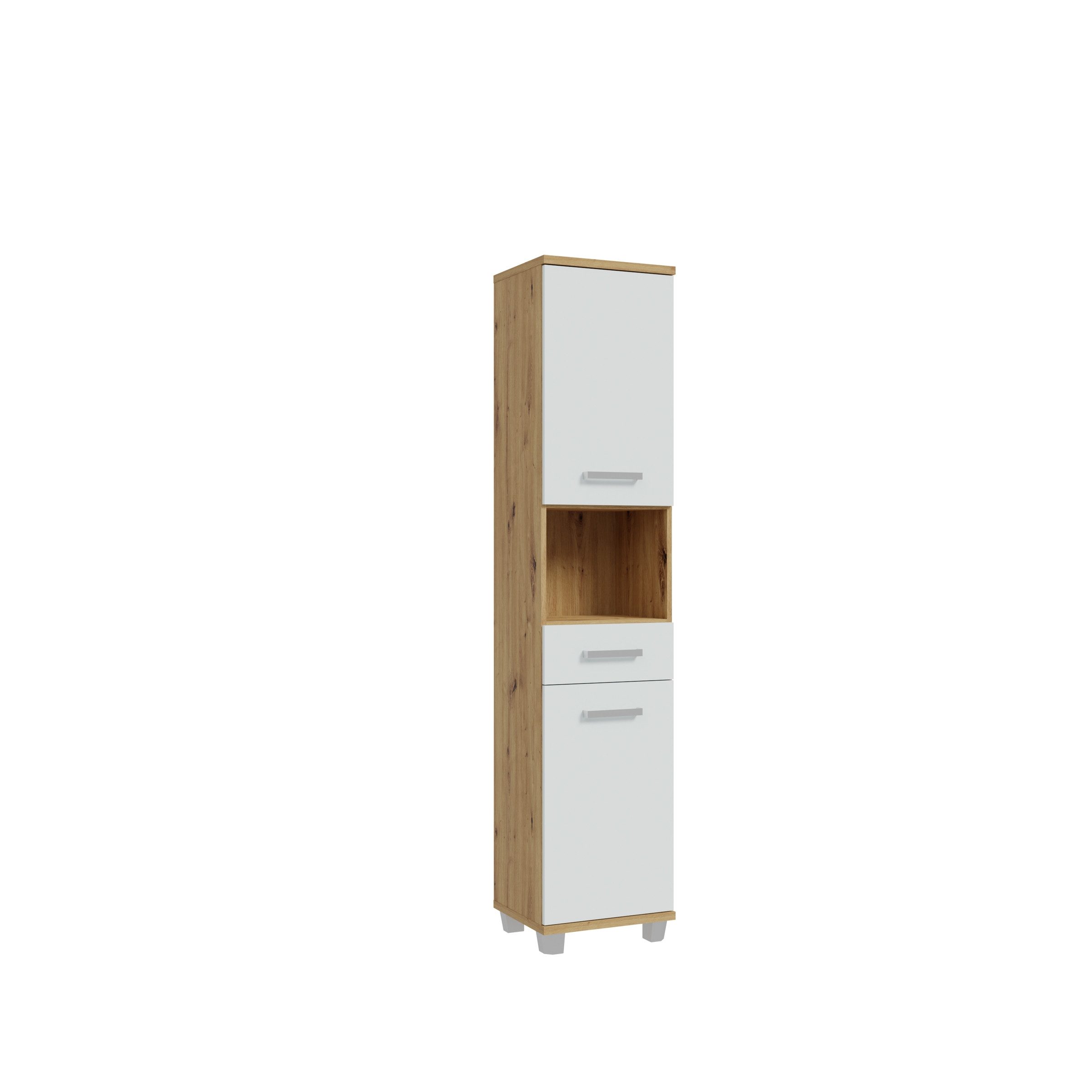 freiraum Seitenschrank Veris in Artisan Eiche/ Secret Grey - 40,2x186,8x34,8 (BxHxT)