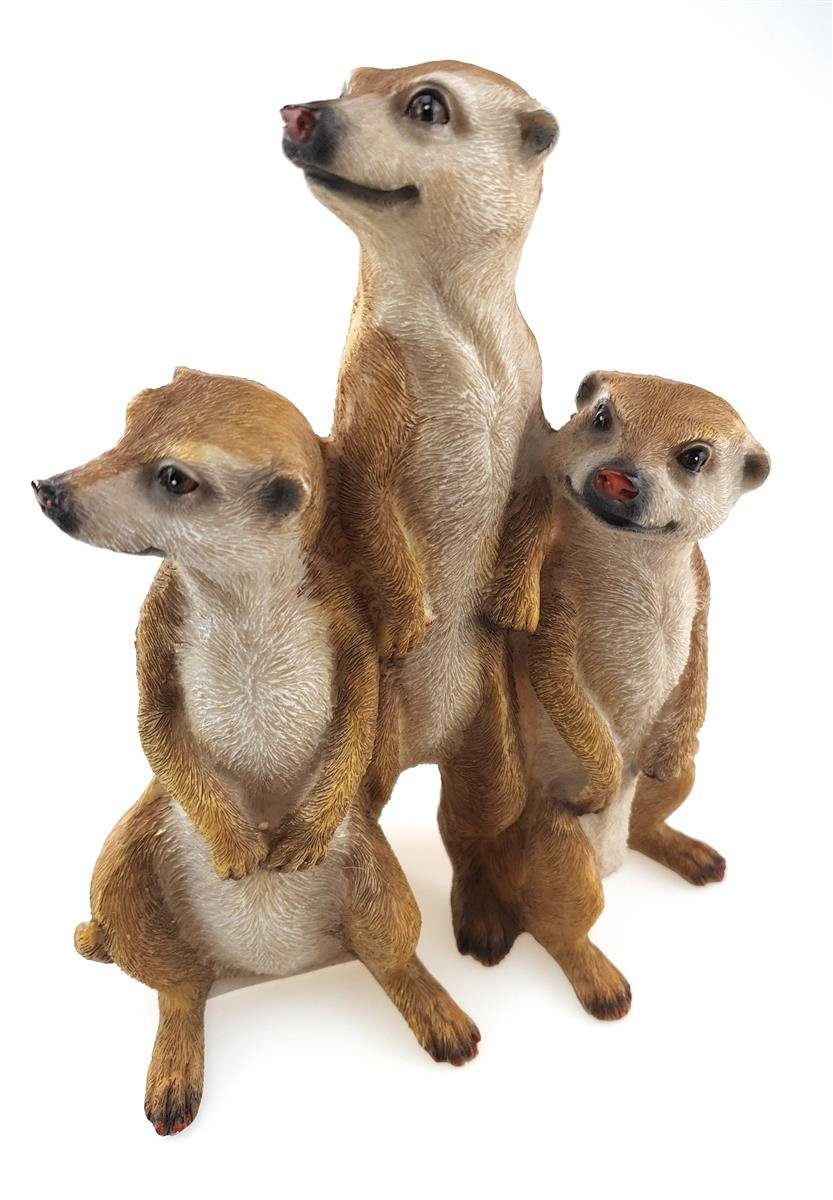 Bambelaa! Gartenfigur Erdmännchen Familie Gartendeko Figuren für Garten Gartenfiguren Groß