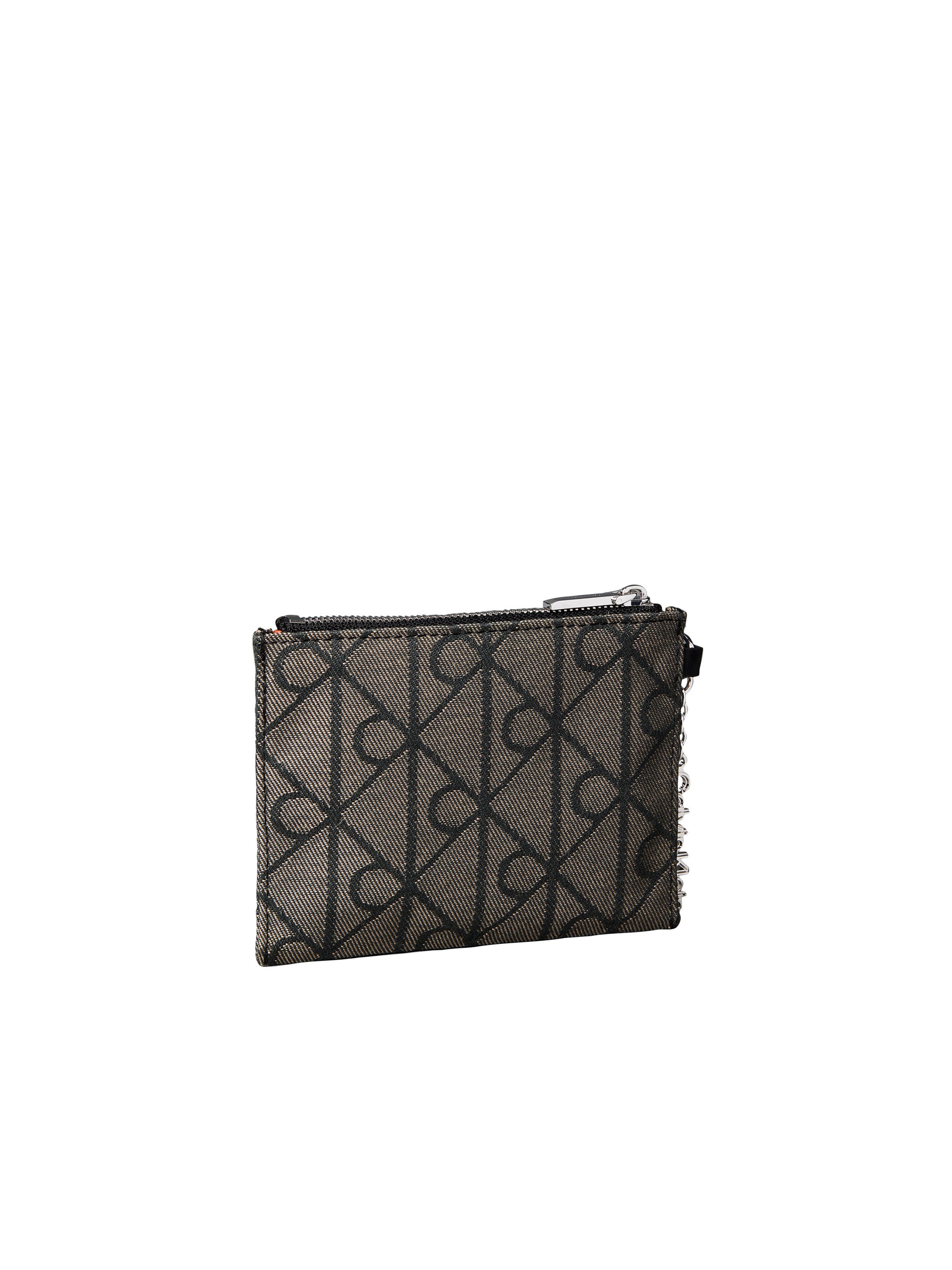 Calvin Klein Schlüsselanhänger SCRIPT HW JCQ POUCH ON STRAP CHA, Bag Charm mit Reißverschluss Täschchen