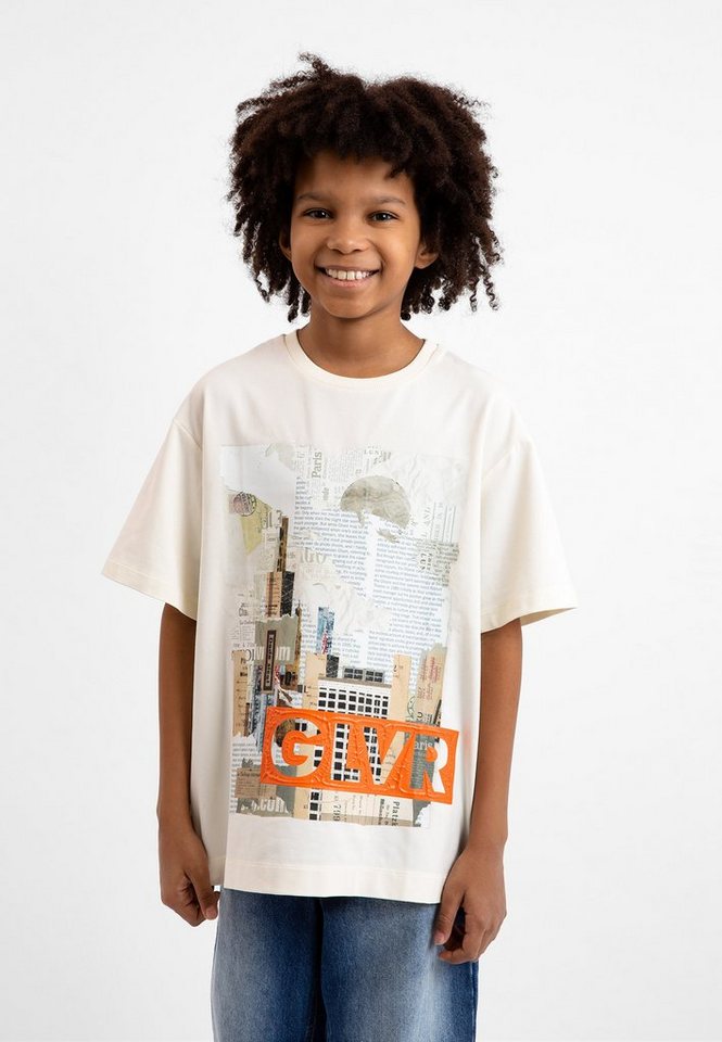 Gulliver T-Shirt mit Frontdruck, Stylishes T-Shirt für Jungen mit  Rundhalsausschnitt